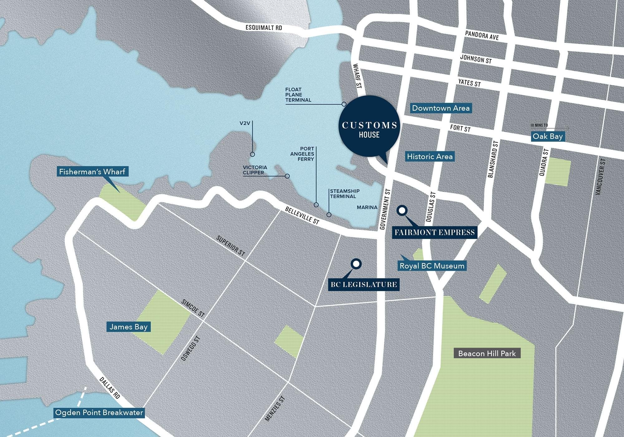 Customs House location map 1
