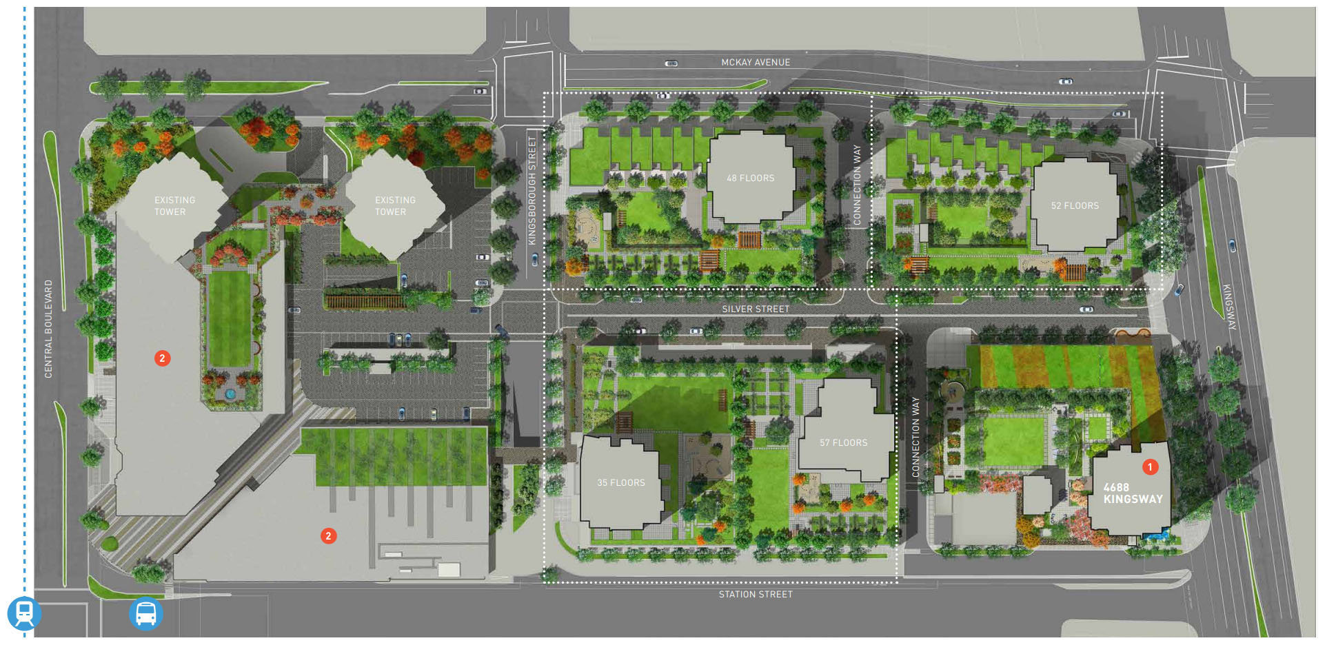 Station Square Tower 2 location map 1