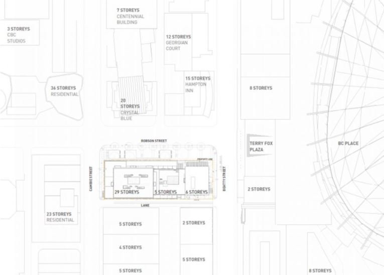 Robson Street & Cambie Street location map 1