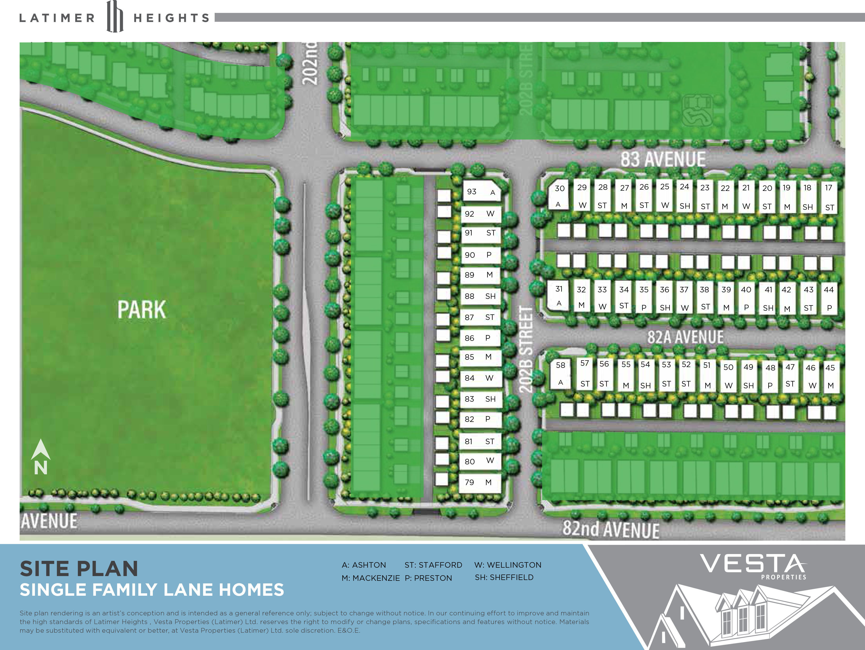 Latimer Heights - Single Family Lane Homes location map 1