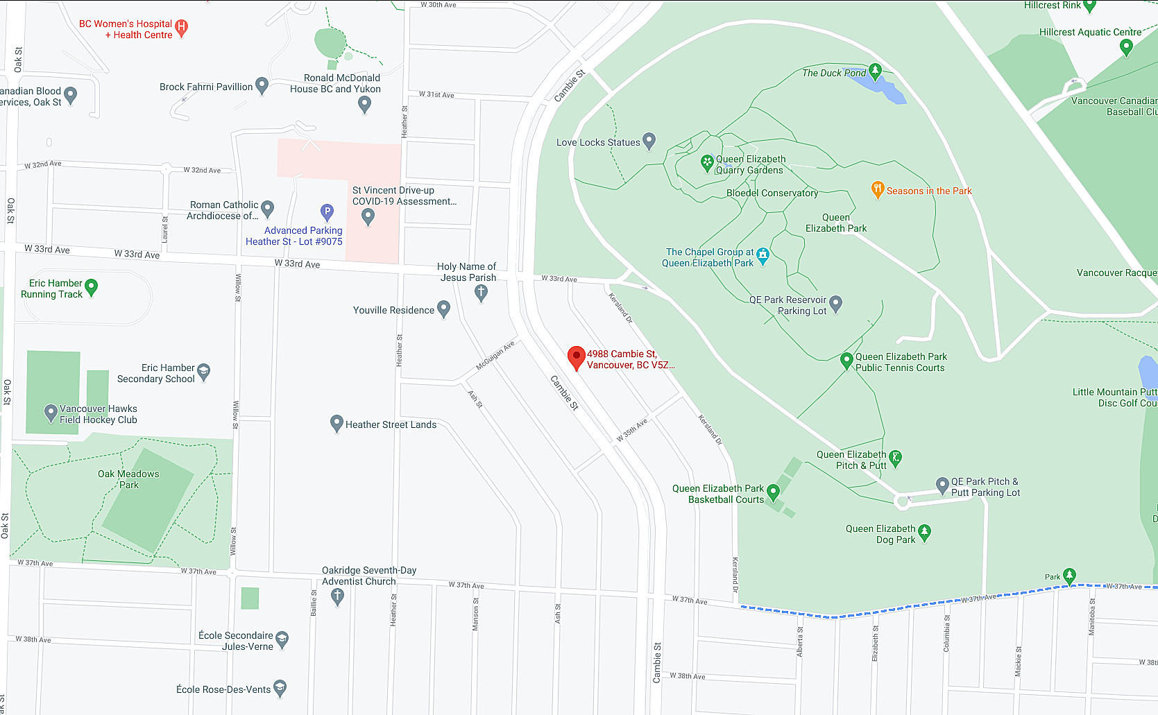 Hawthorne location map 1