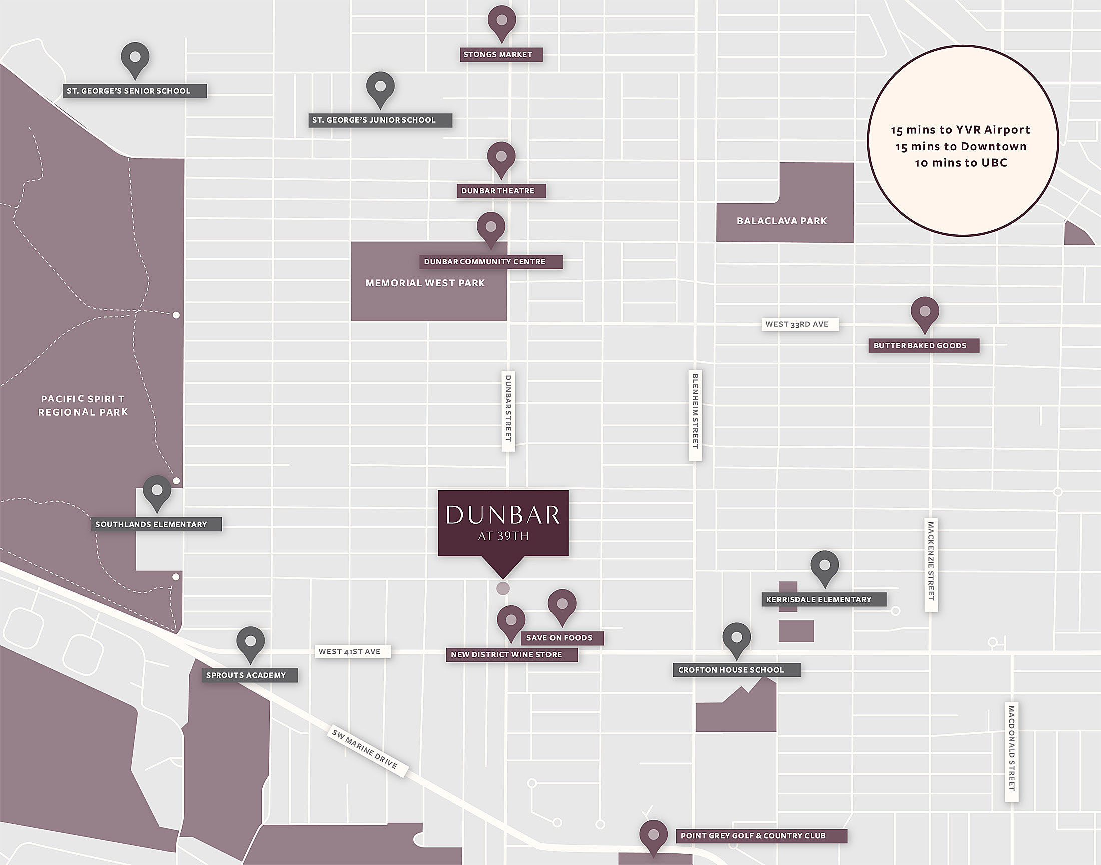 Dunbar at 39th location map 1