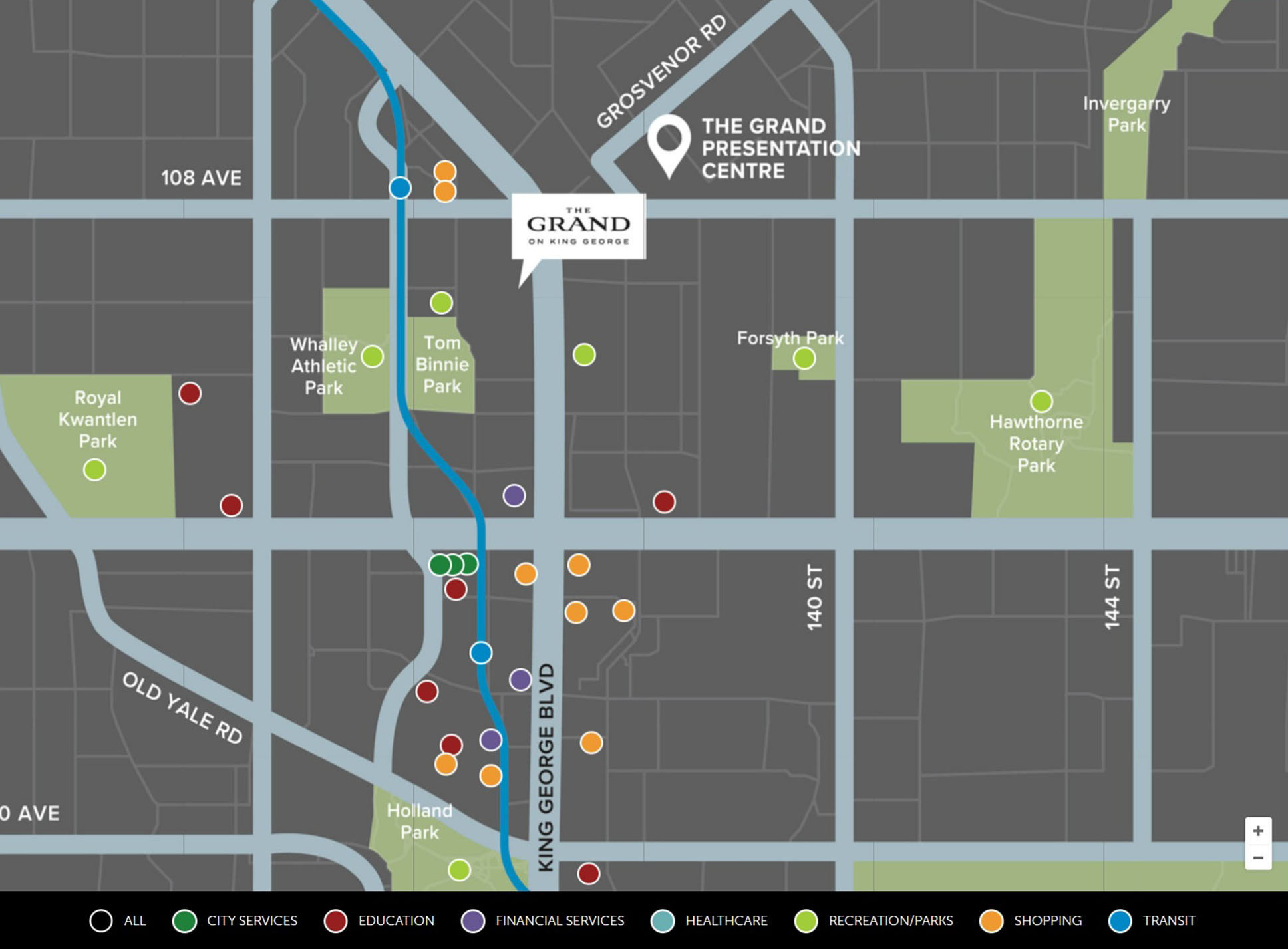 The Grand on King George location map 2