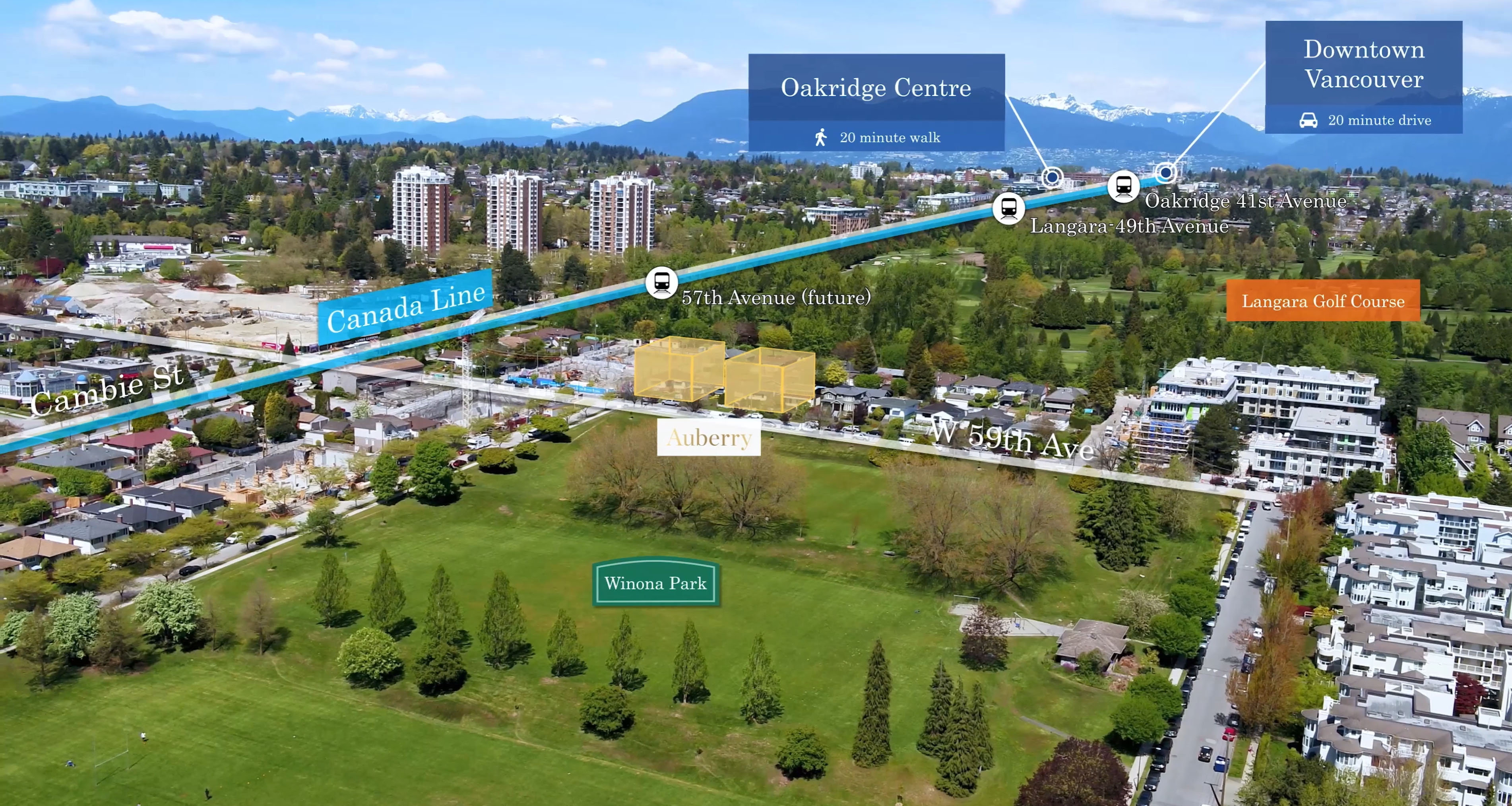Auberry Langara Residences location map 1