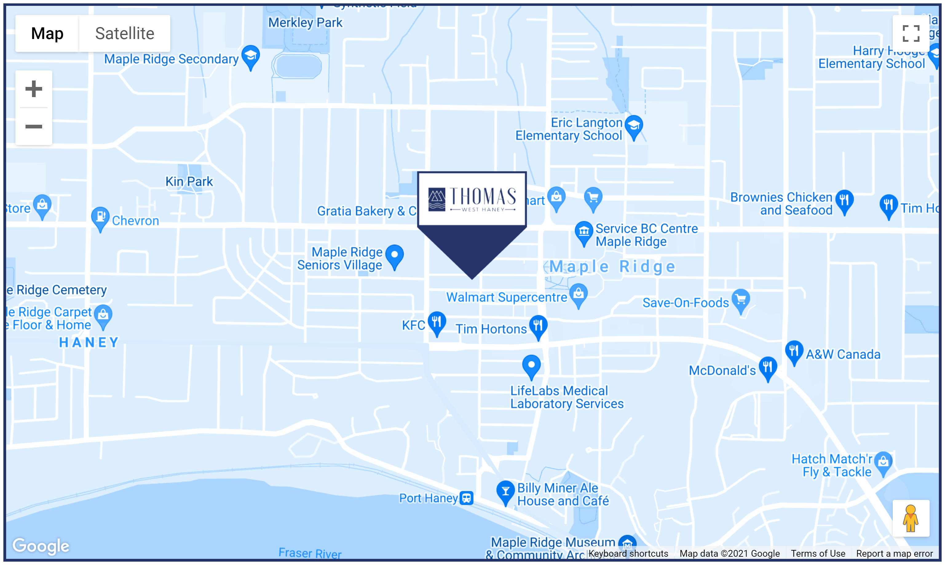 Thomas West Haney location map 1