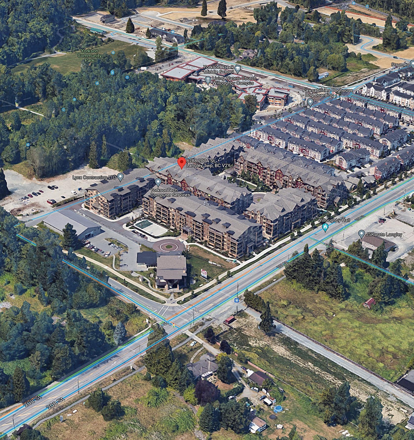 Yorkson Creek location map 2