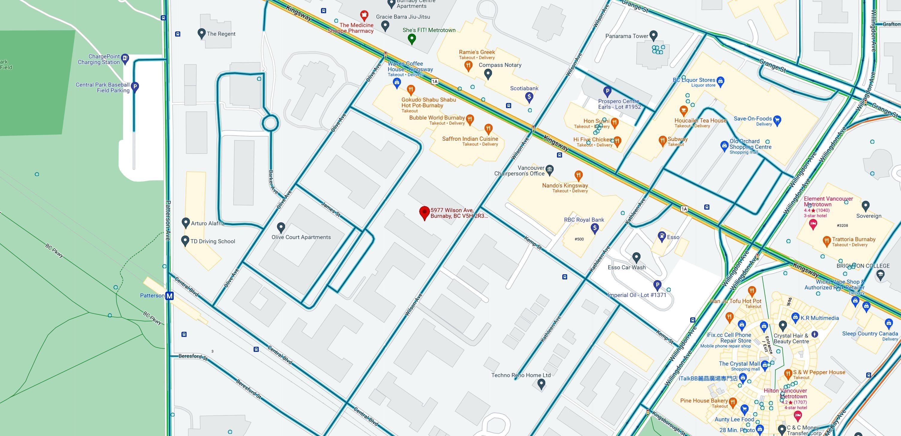 Central Park House location map 2