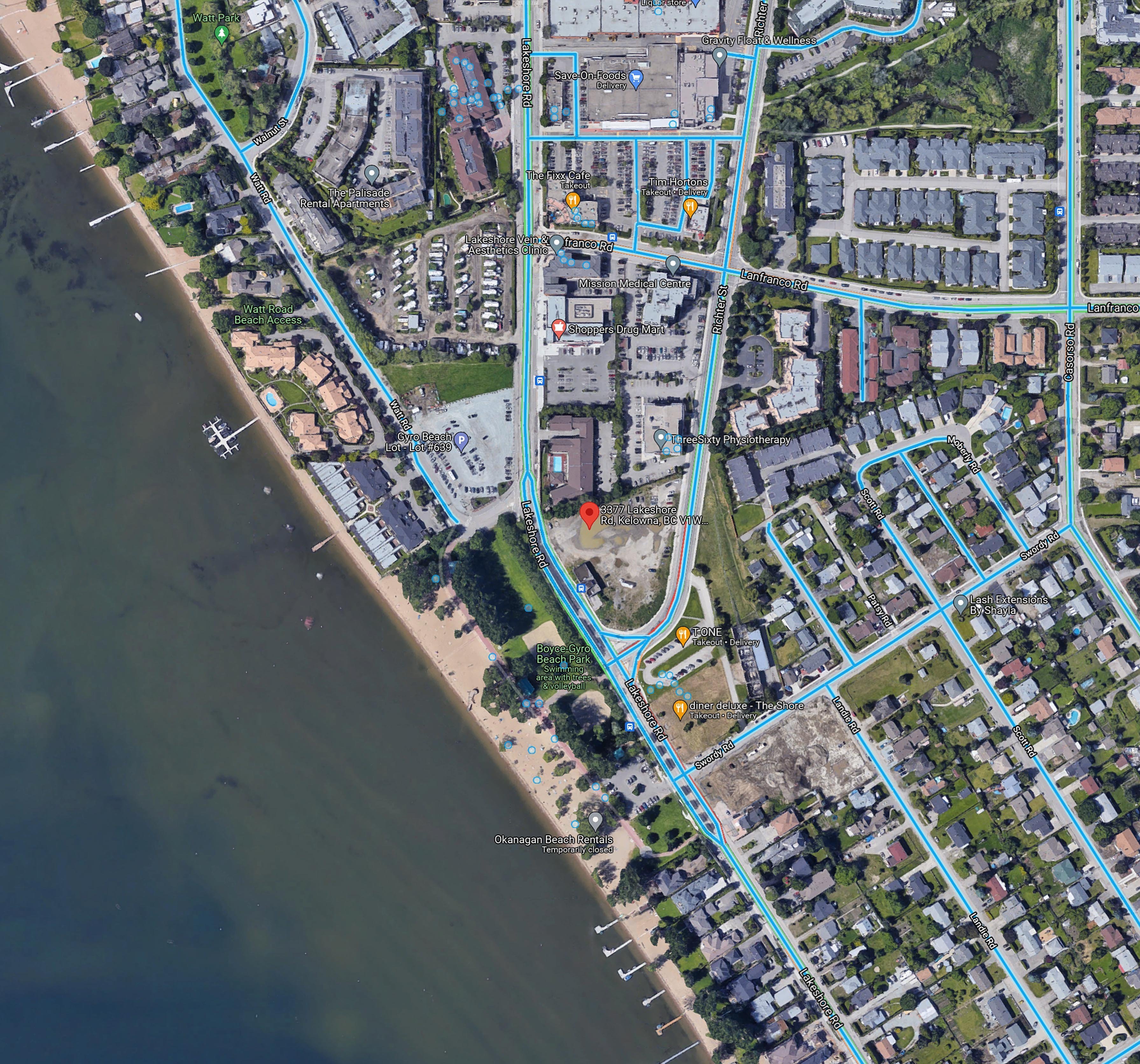 Caban at Gyro Beach location map 2