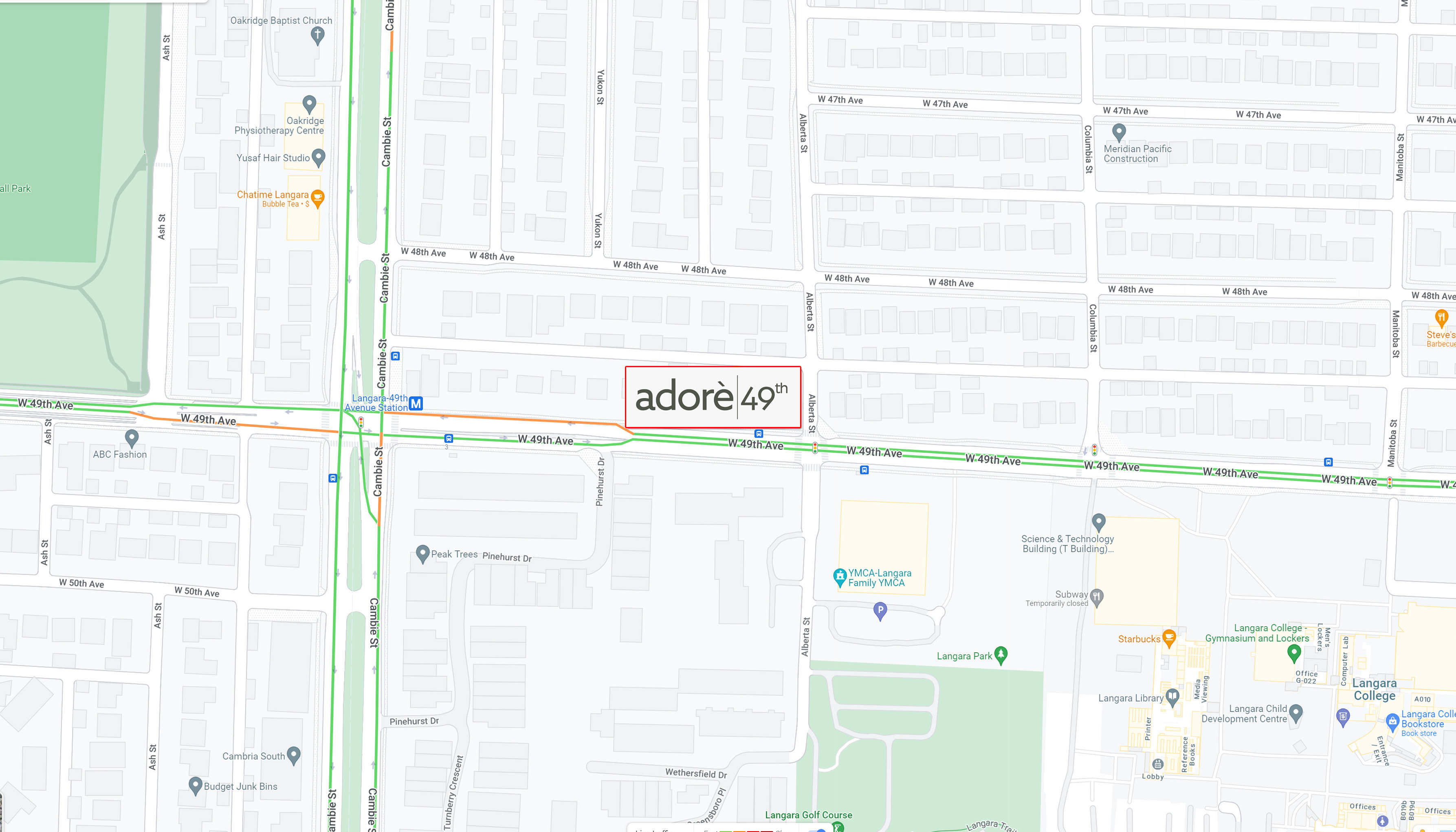 Adore 49th by Killarney location map 1