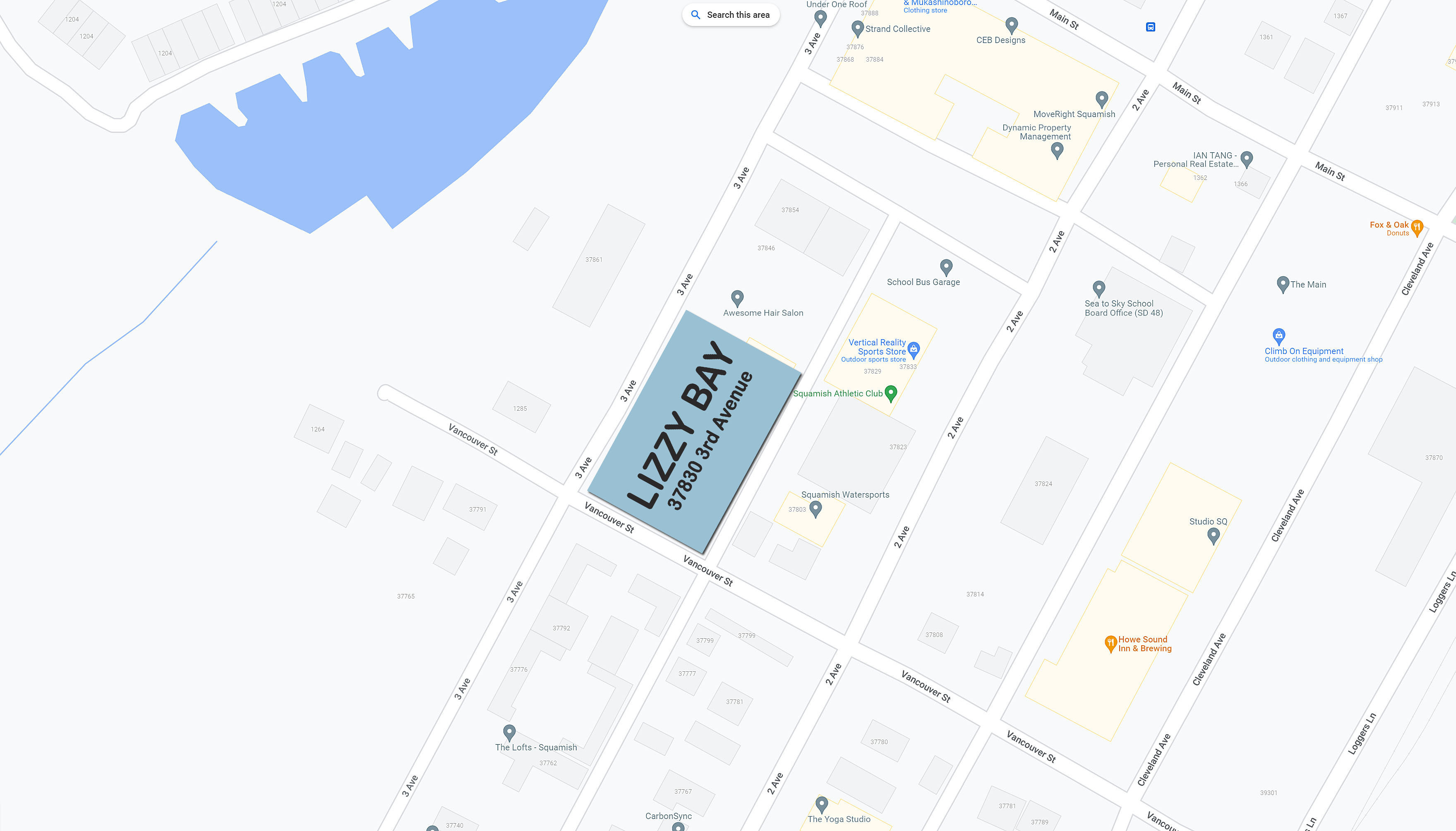 Lizzy Bay Homes location map 1