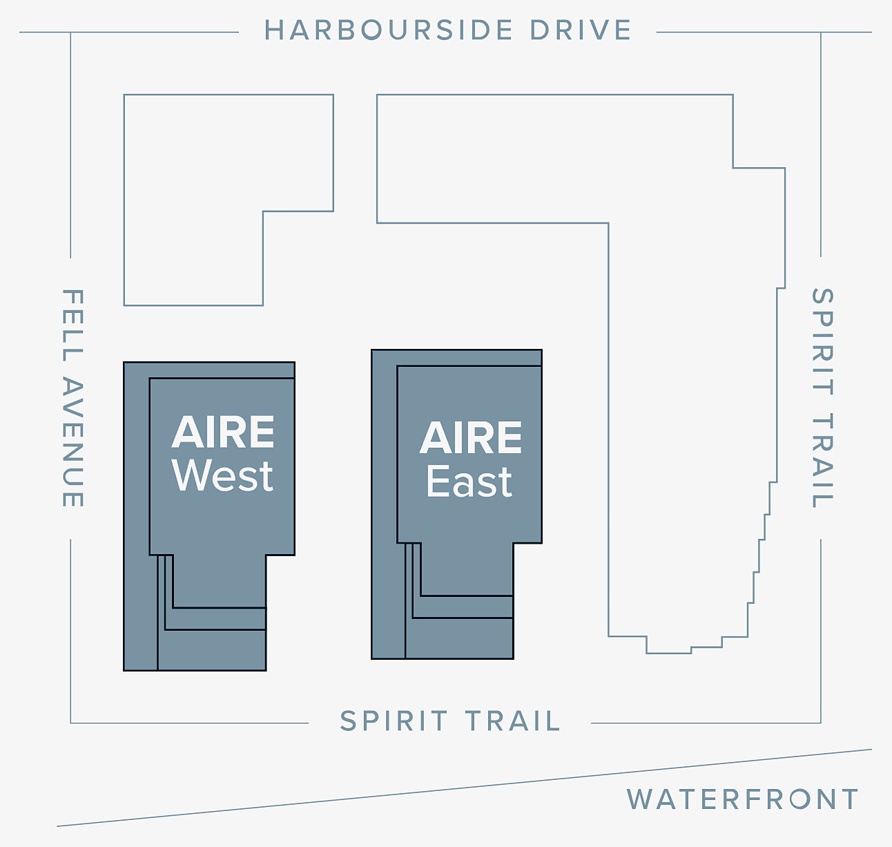 Aire at North Harbour location map 1