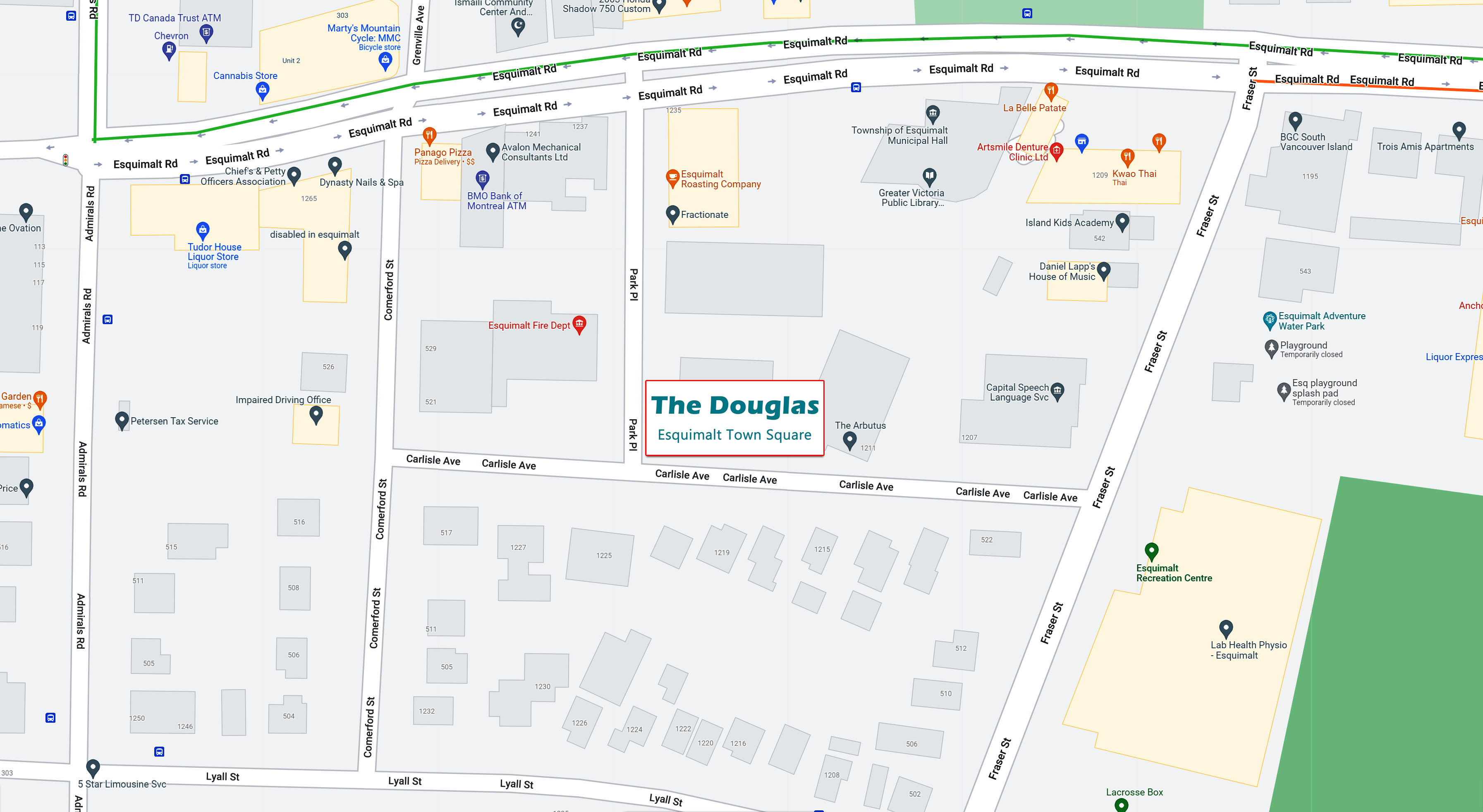 The Douglas location map 1