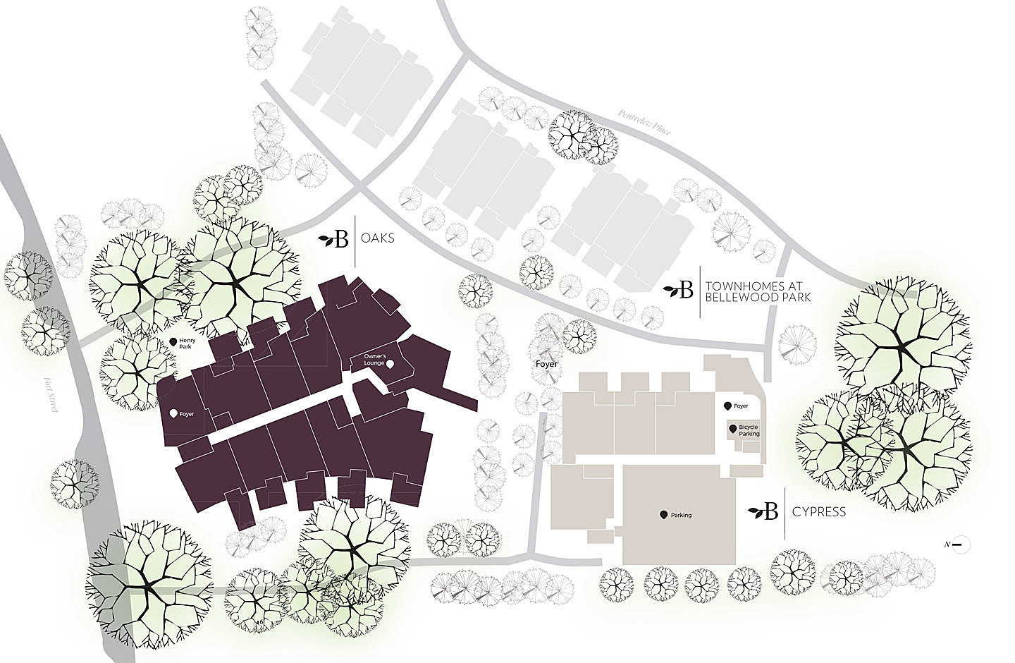 Cypress at Bellewood Park location map 1
