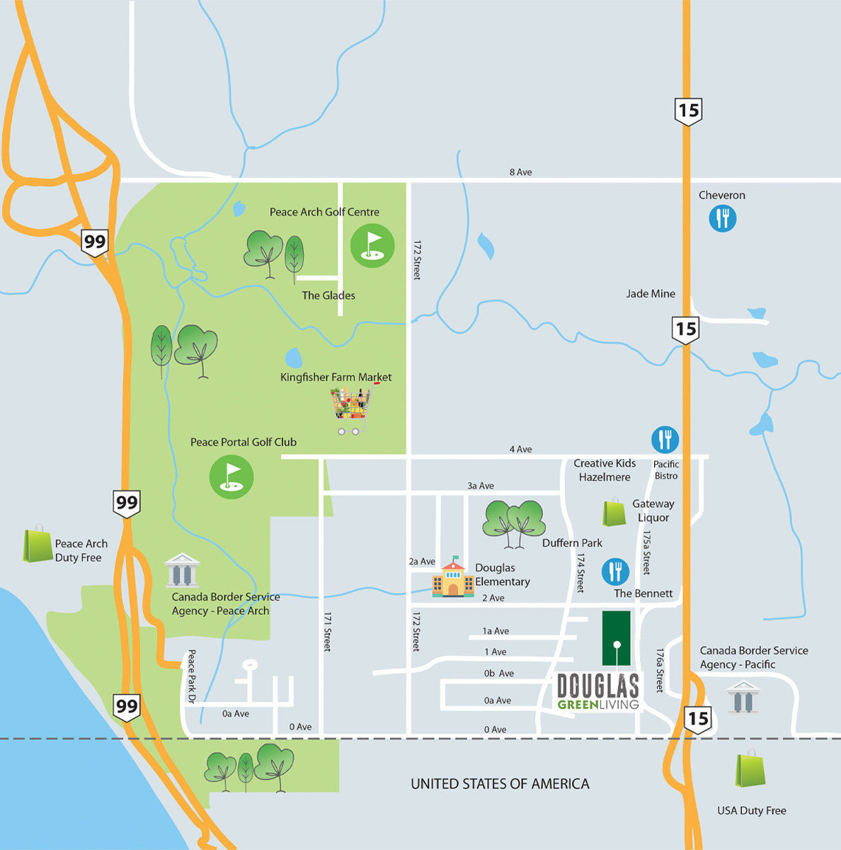 Douglas Green location map 1