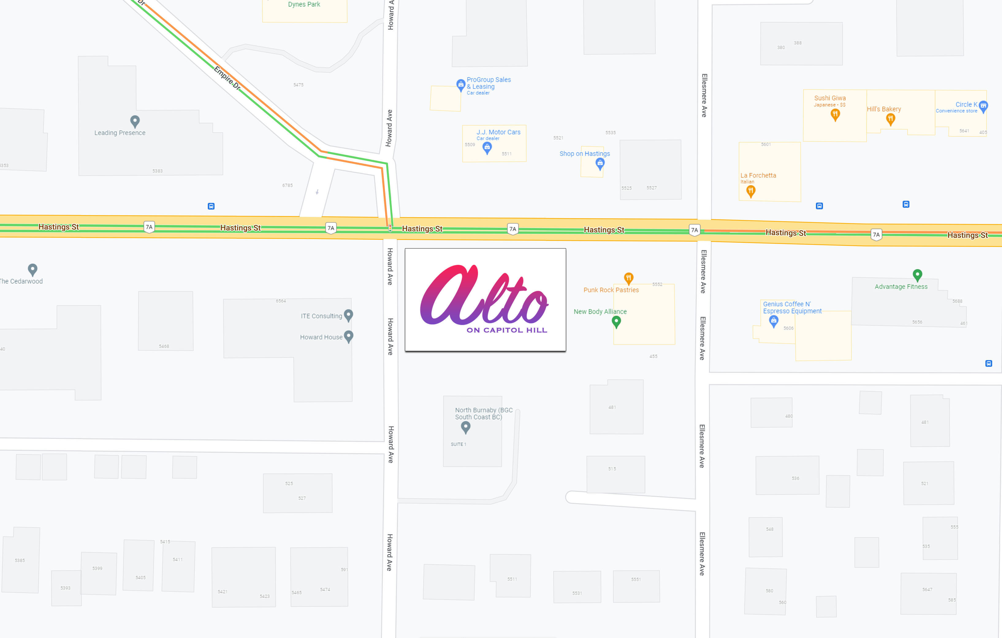 Alto on Capitol Hill location map 1