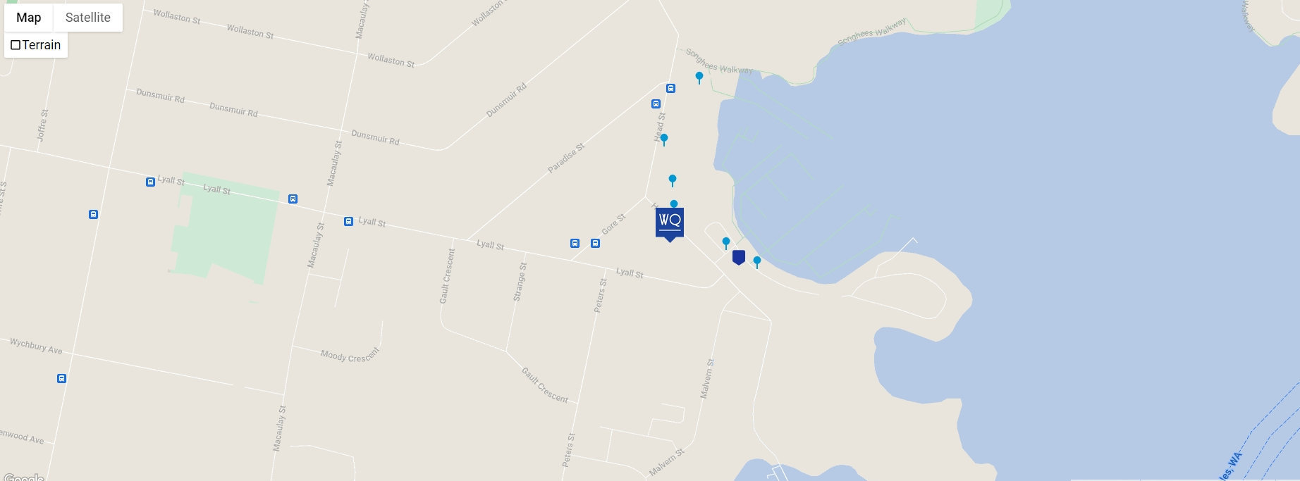 Westbay Quay - Topaz location map 1