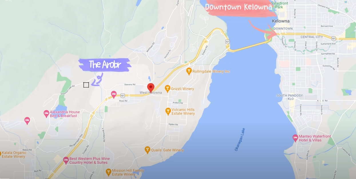 The Arbor location map 1