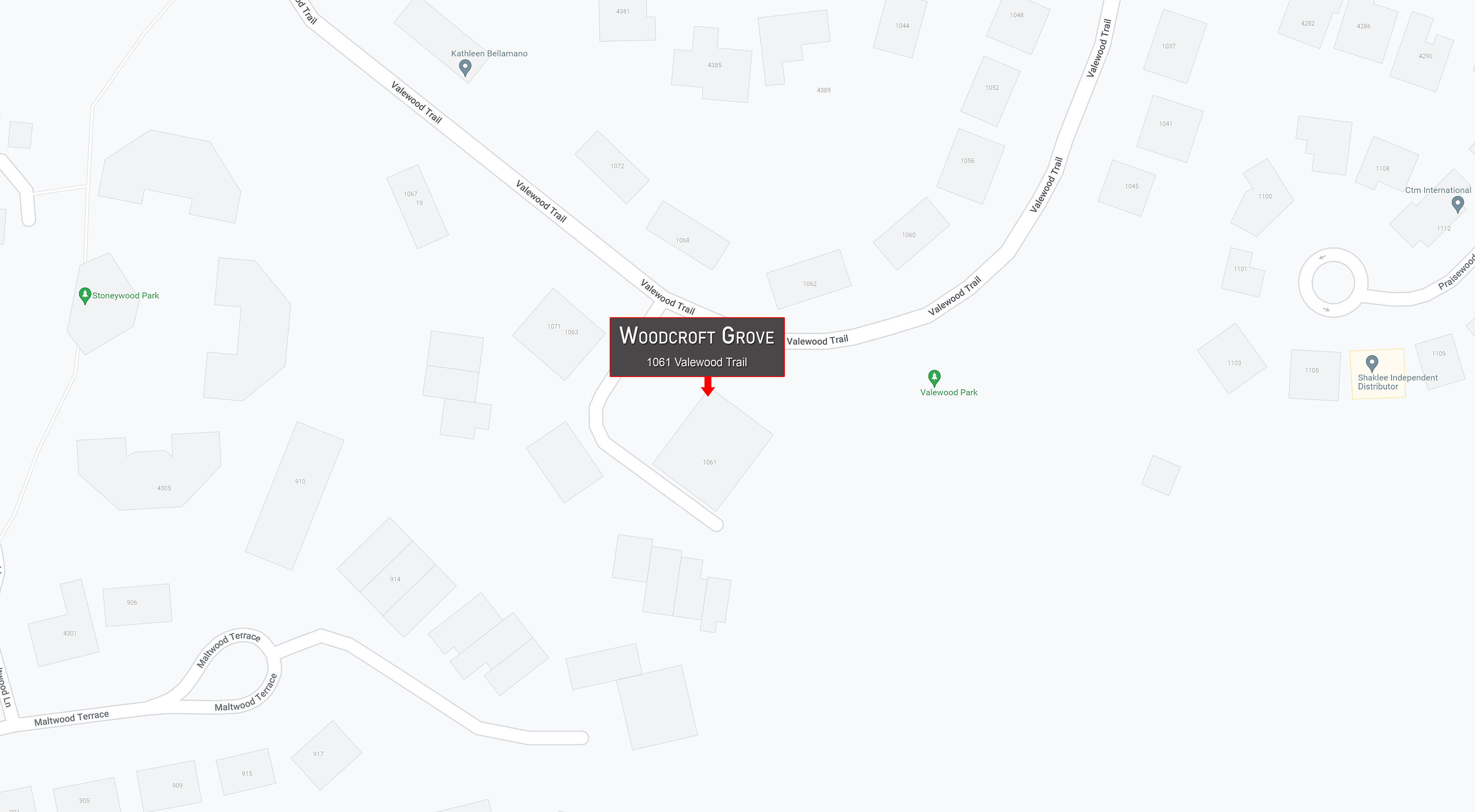 Woodcroft Grove location map 1