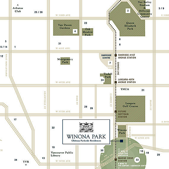 Winona Park: Château Parkside Residences location map 2
