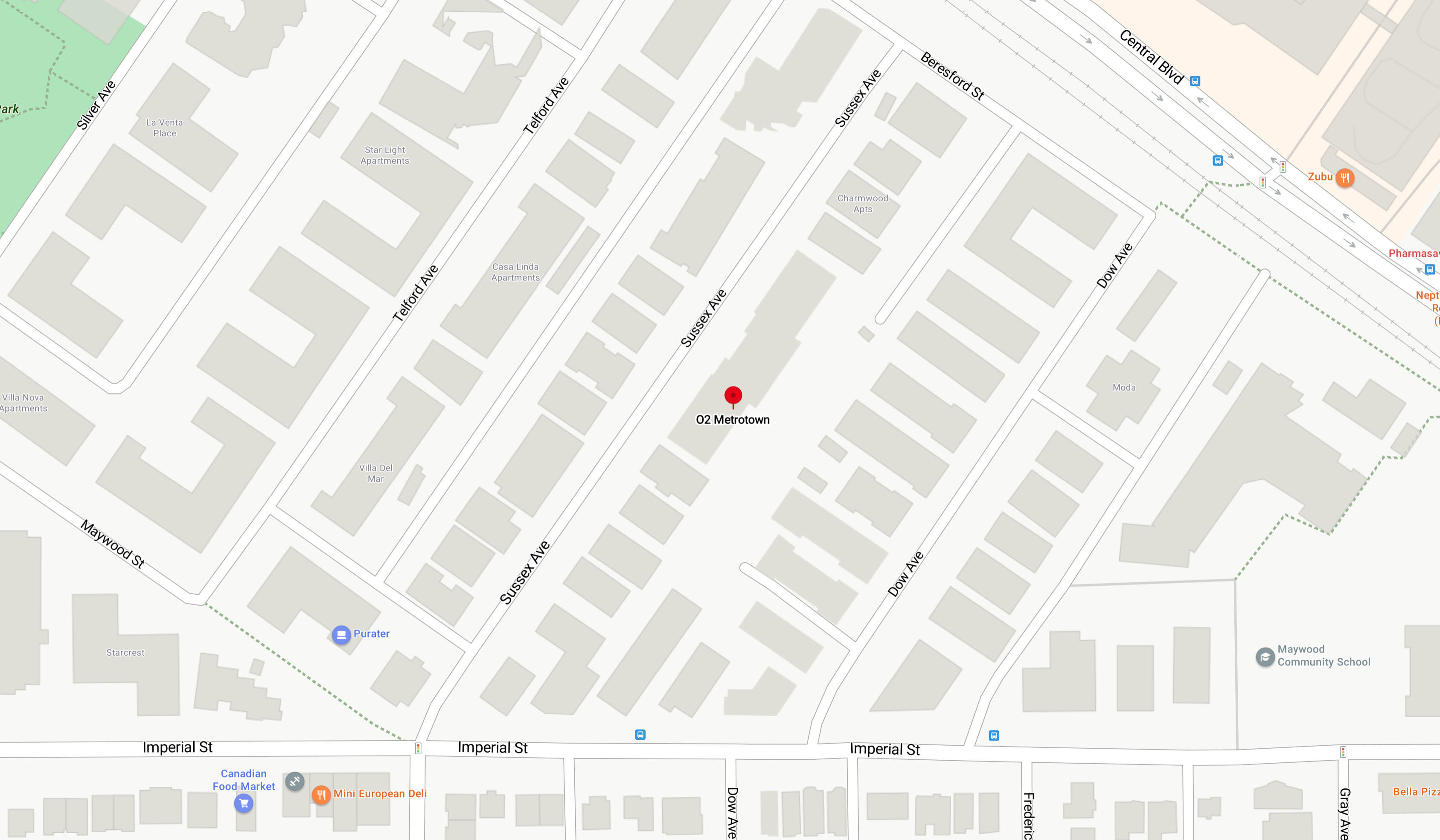 O2 Metrotown location map 1