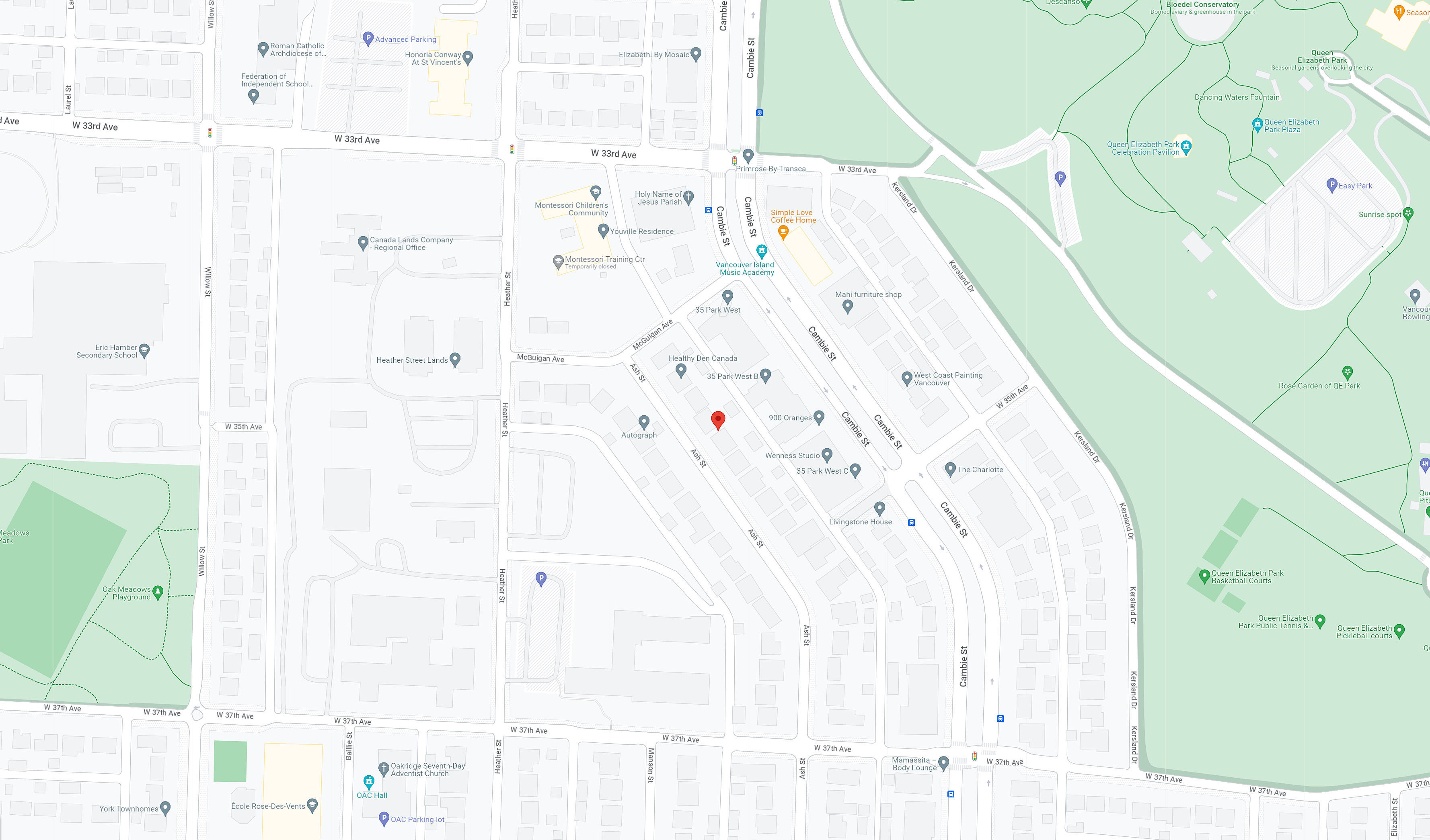 Ashleigh Oakridge location map 1