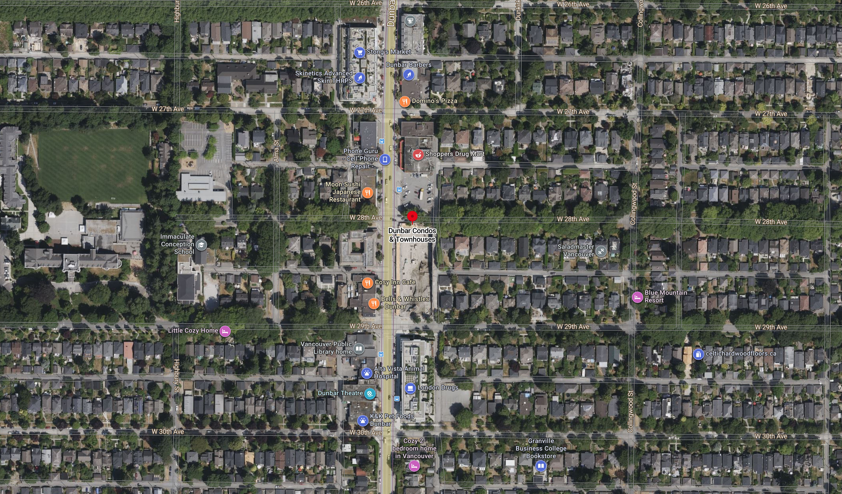 Legacy on Dunbar location map 2