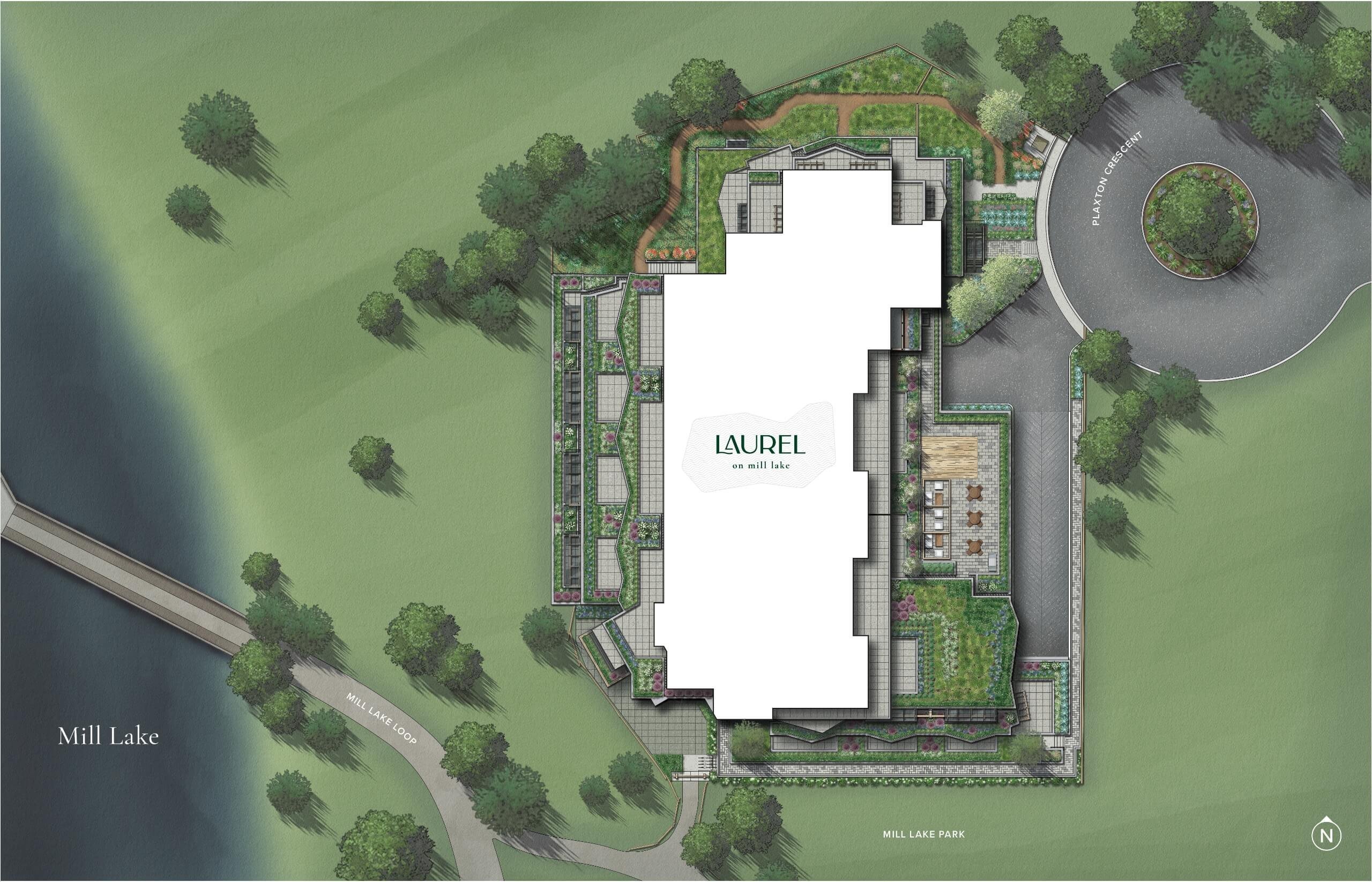 Laurel on Mill Lake location map 1