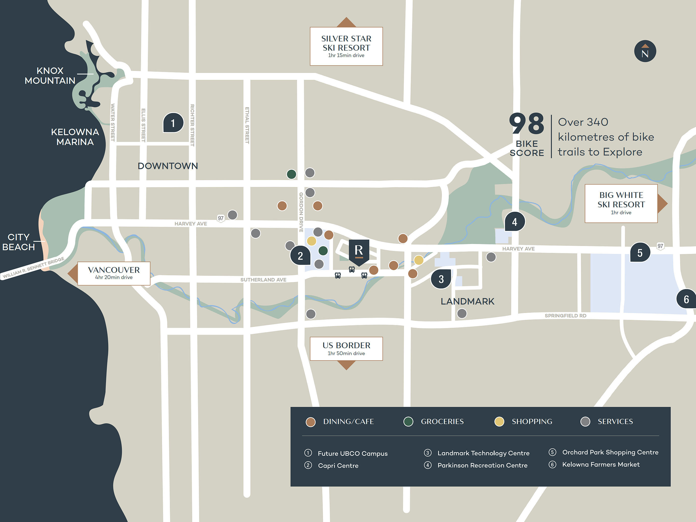 Revo Kelowna by Millennial location map 1