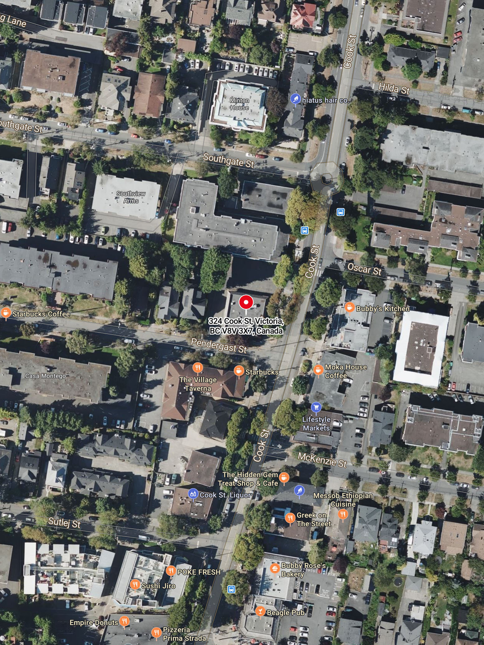 Cook Street Village location map 2