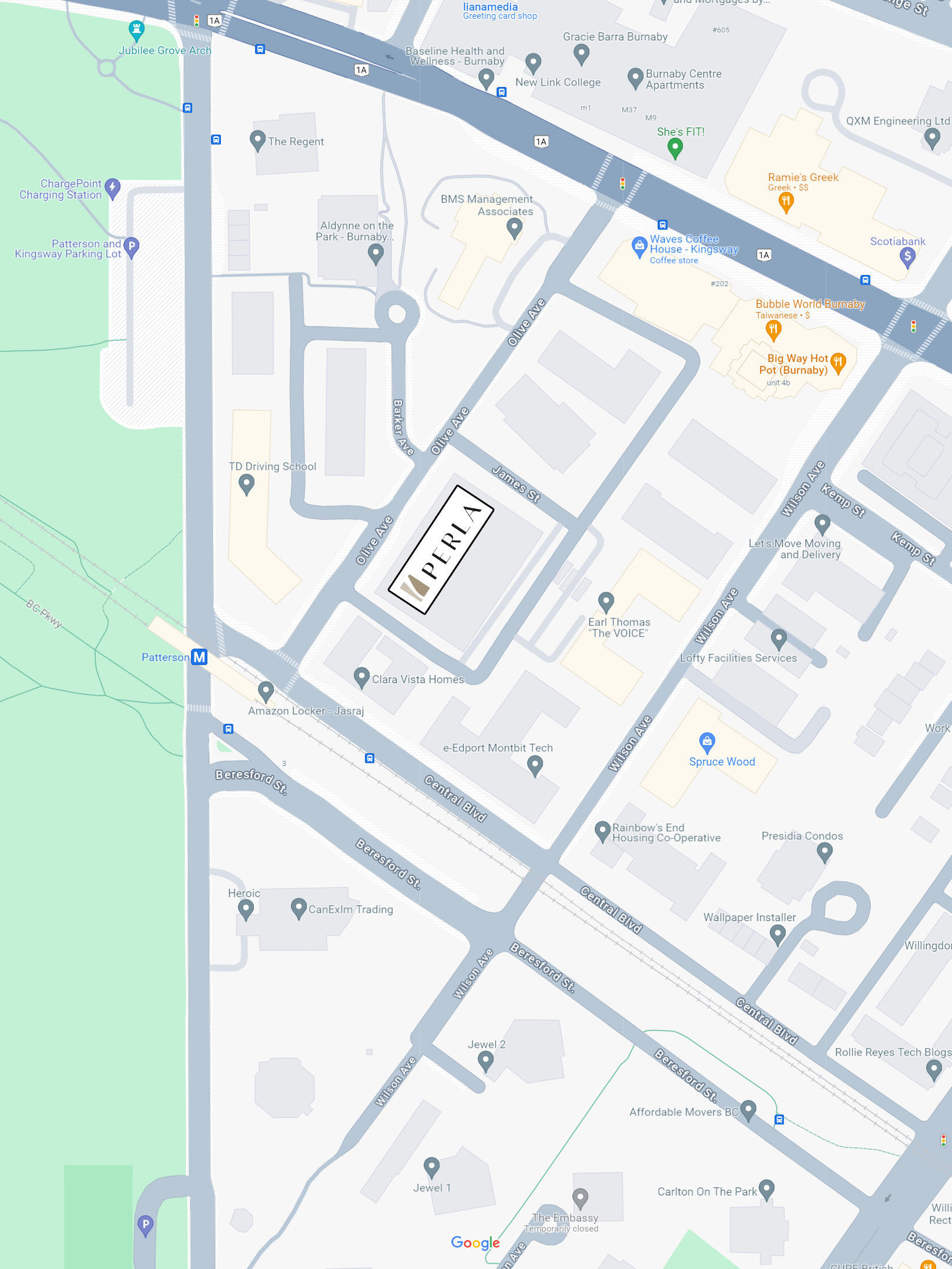 Perla by Polygon location map 3