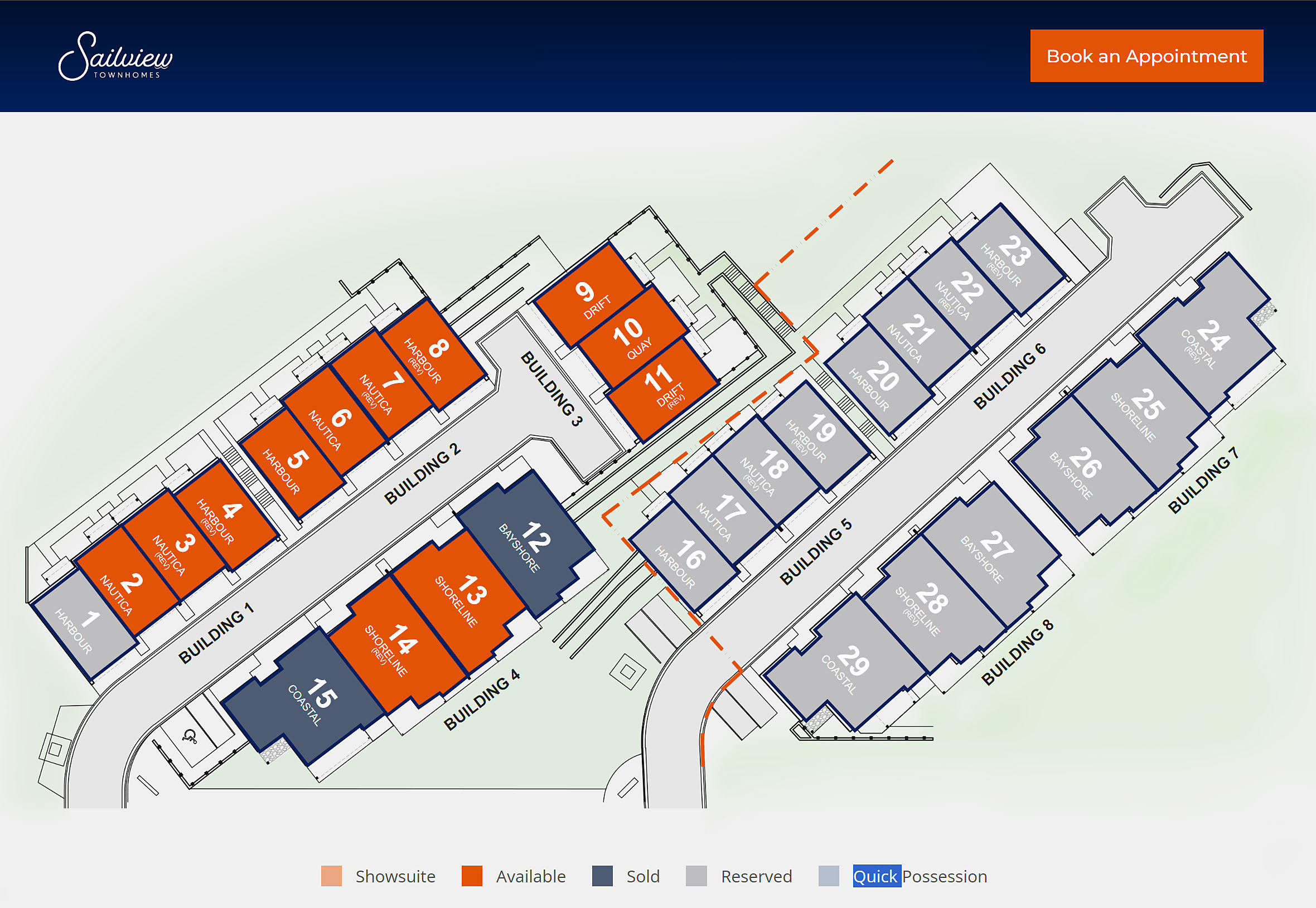 Sailview Townhomes by Carrington Communities location map 1