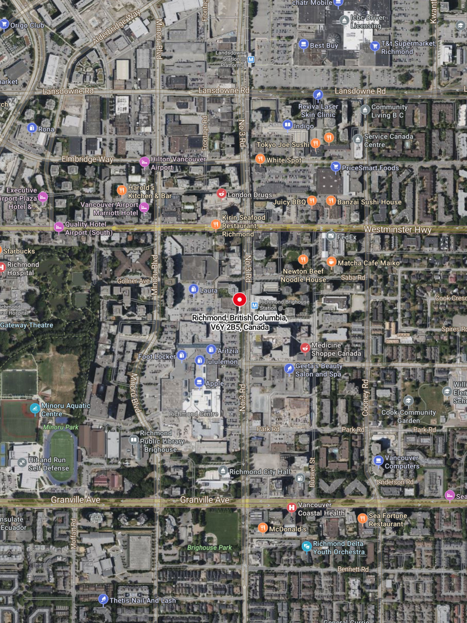 RC At CF Richmond Centre location map 4