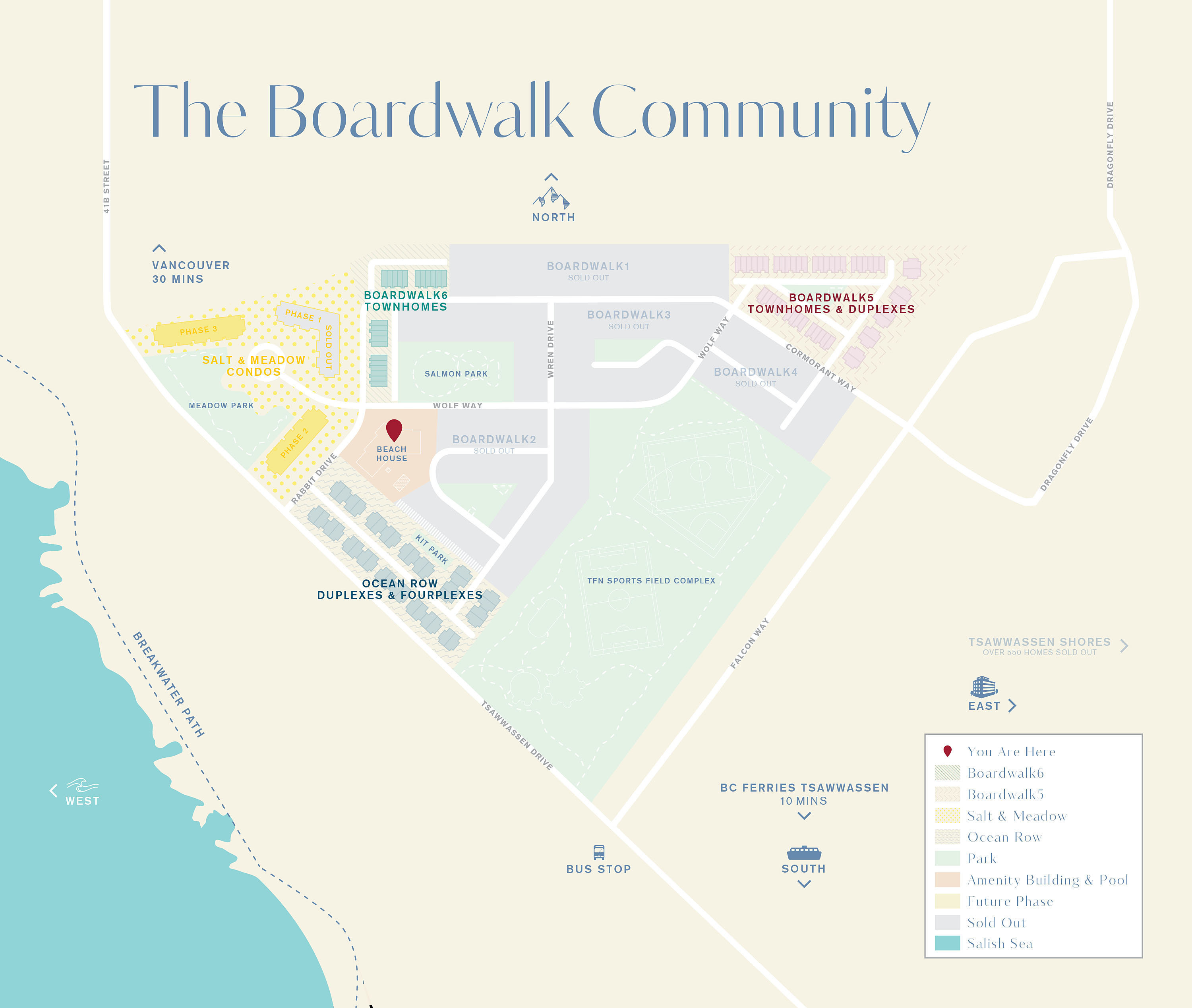 Boardwalk5 Duplexes by Aquilini Development location map 3