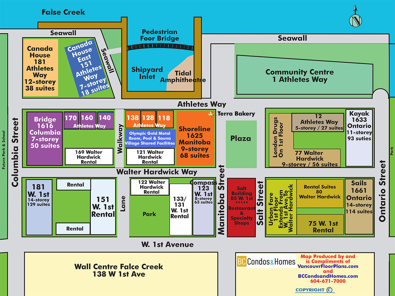 Kayak - Village on False Creek location map 4