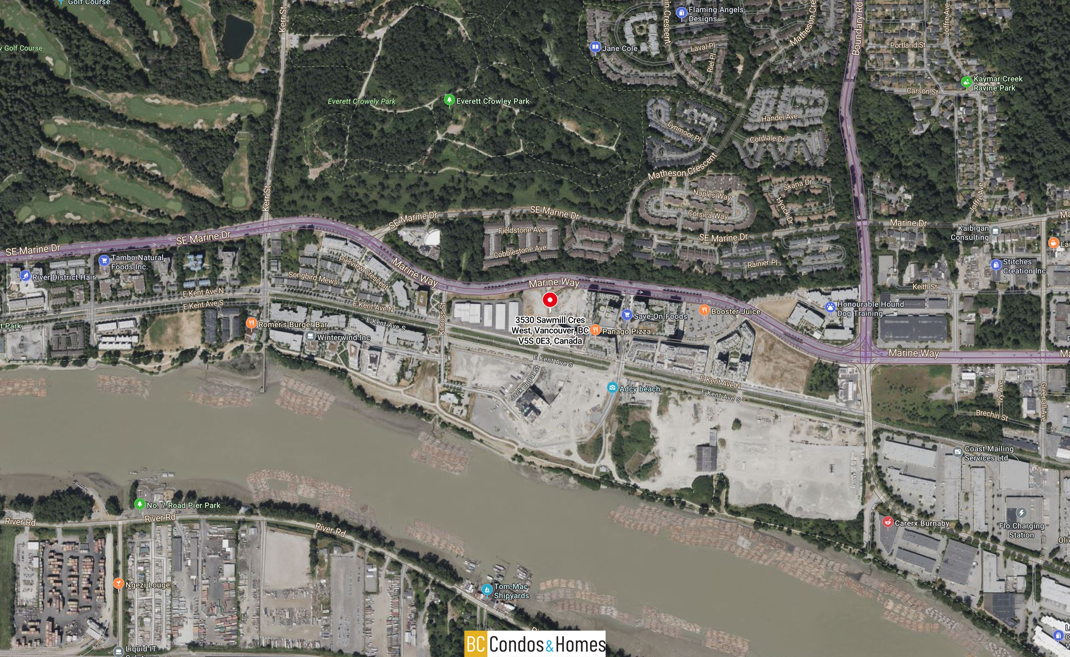 Avalon 3 in River District Vancouver location map 2