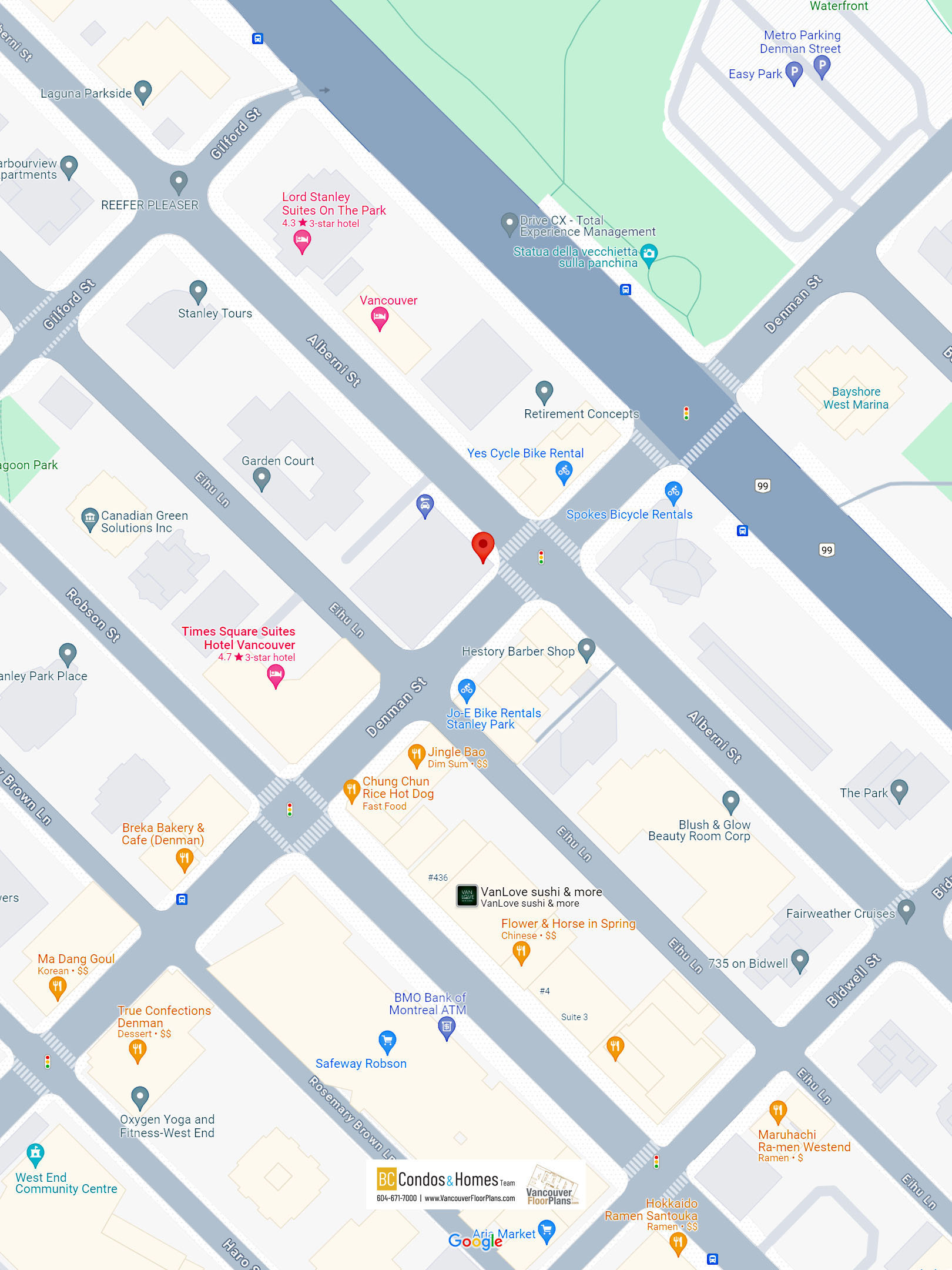 1818 Alberni location map 1