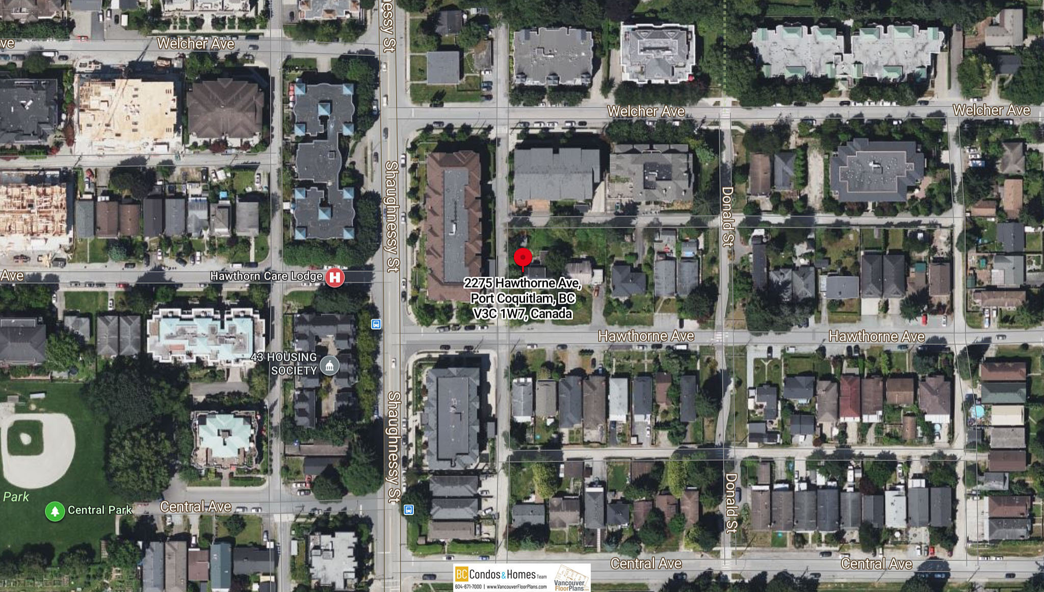 Hawthorne location map 2