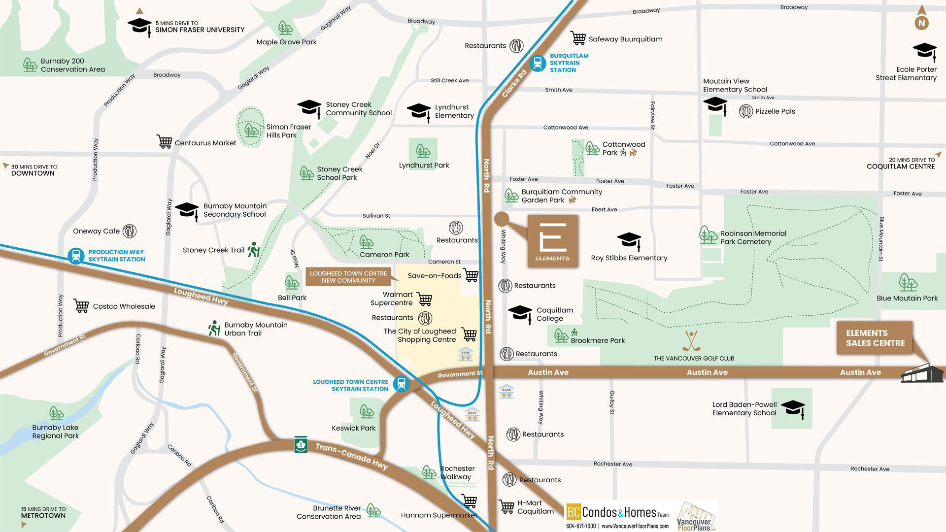 Elements at Burquitlam location map 1