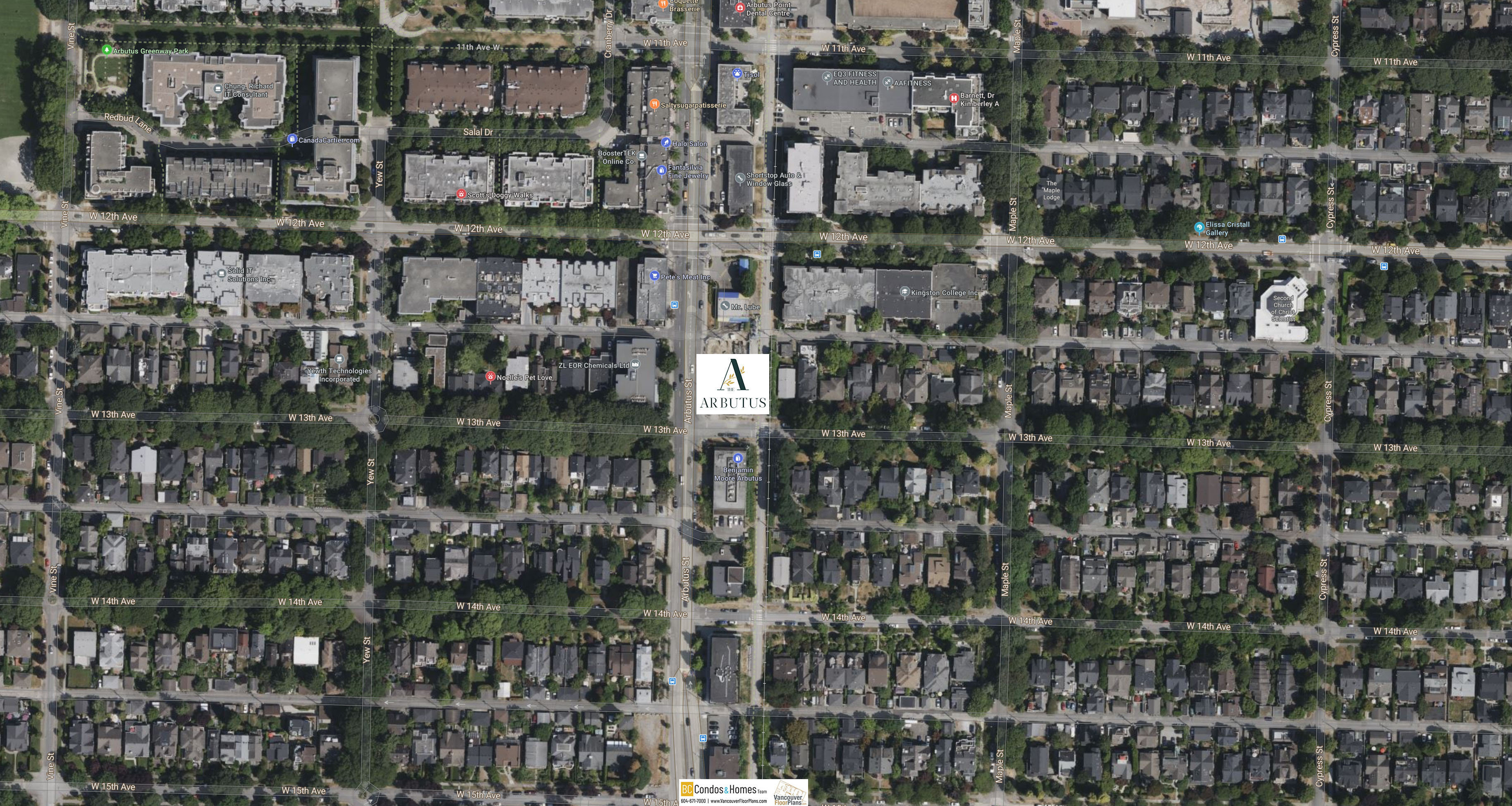 Arbutus location map 2