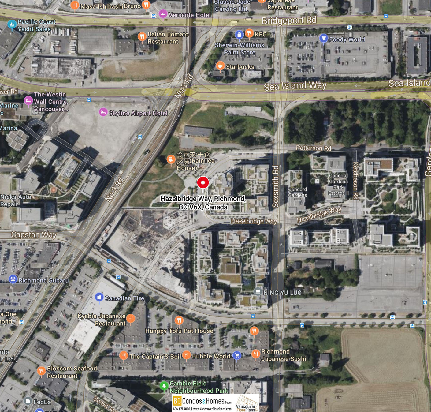 Picasso at Gallera by Concord Pacific location map 2