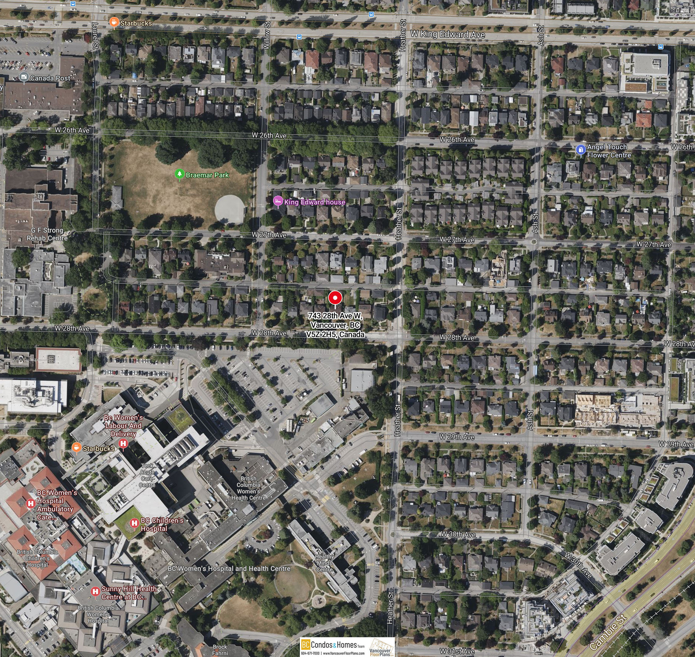 28WEST at Cambie Village location map 2