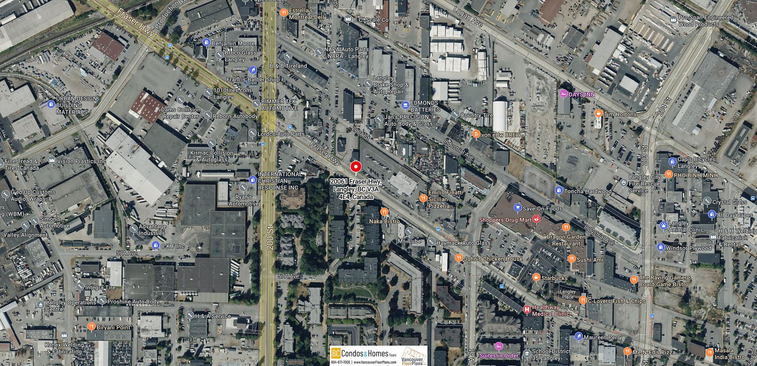 ICON - Langley Condos location map 2