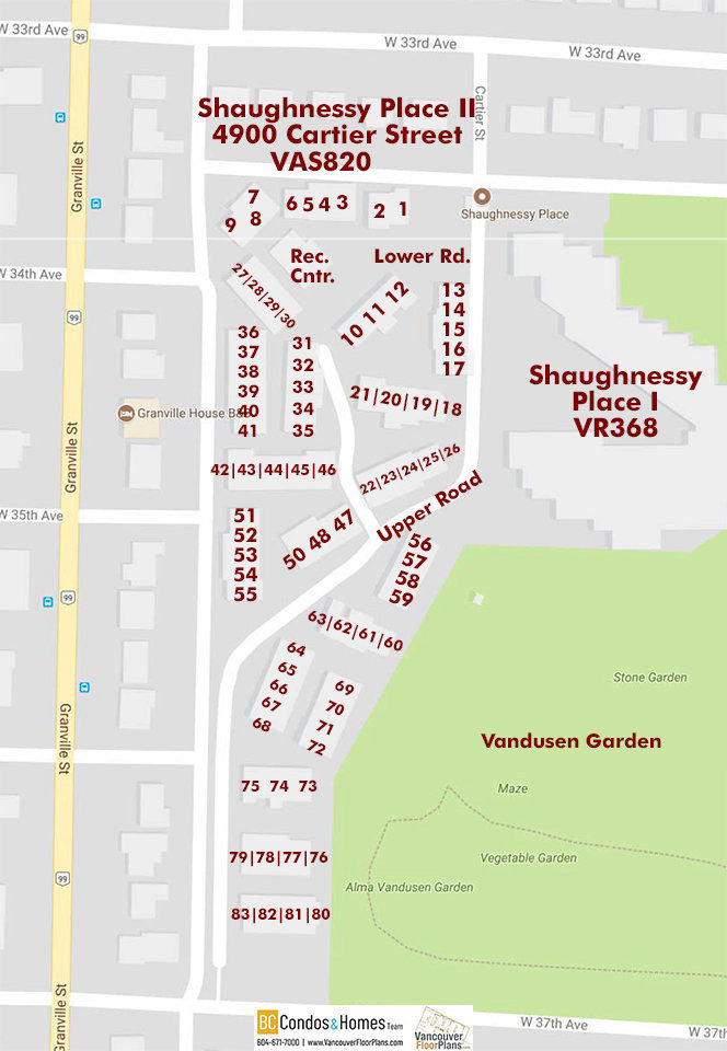 Shaughnessy Place I - Condos location map 1