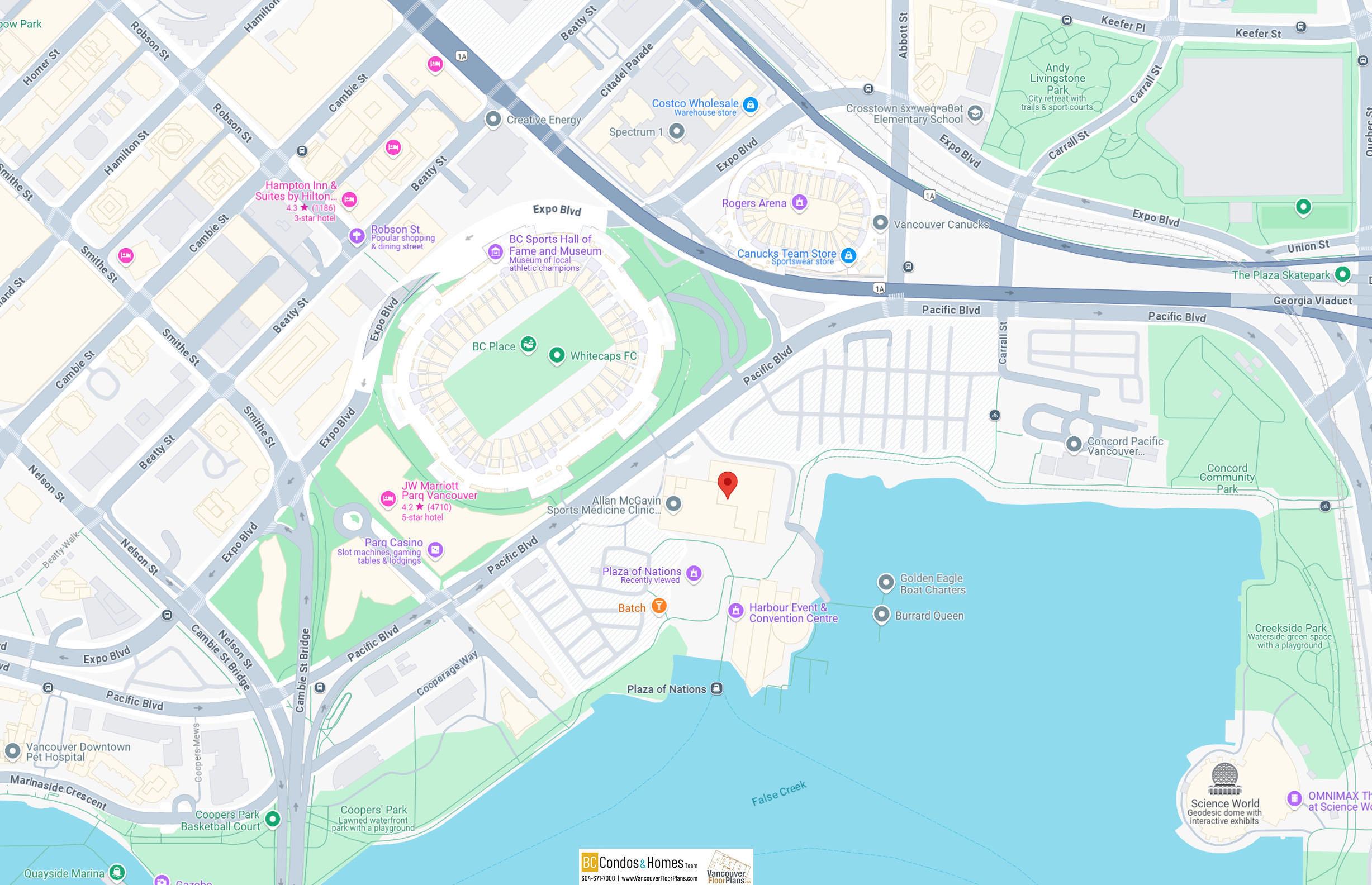The Plaza of Nations location map 4