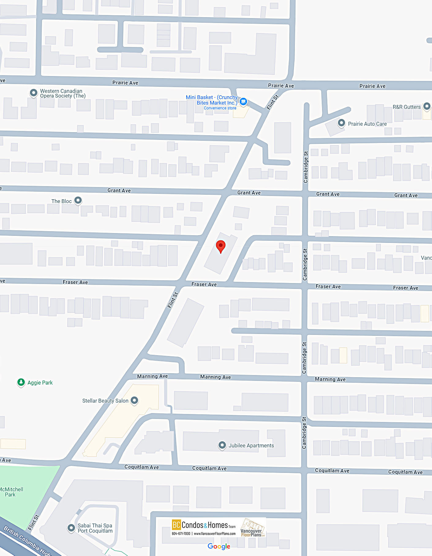 Fraser Court Terrace location map 1