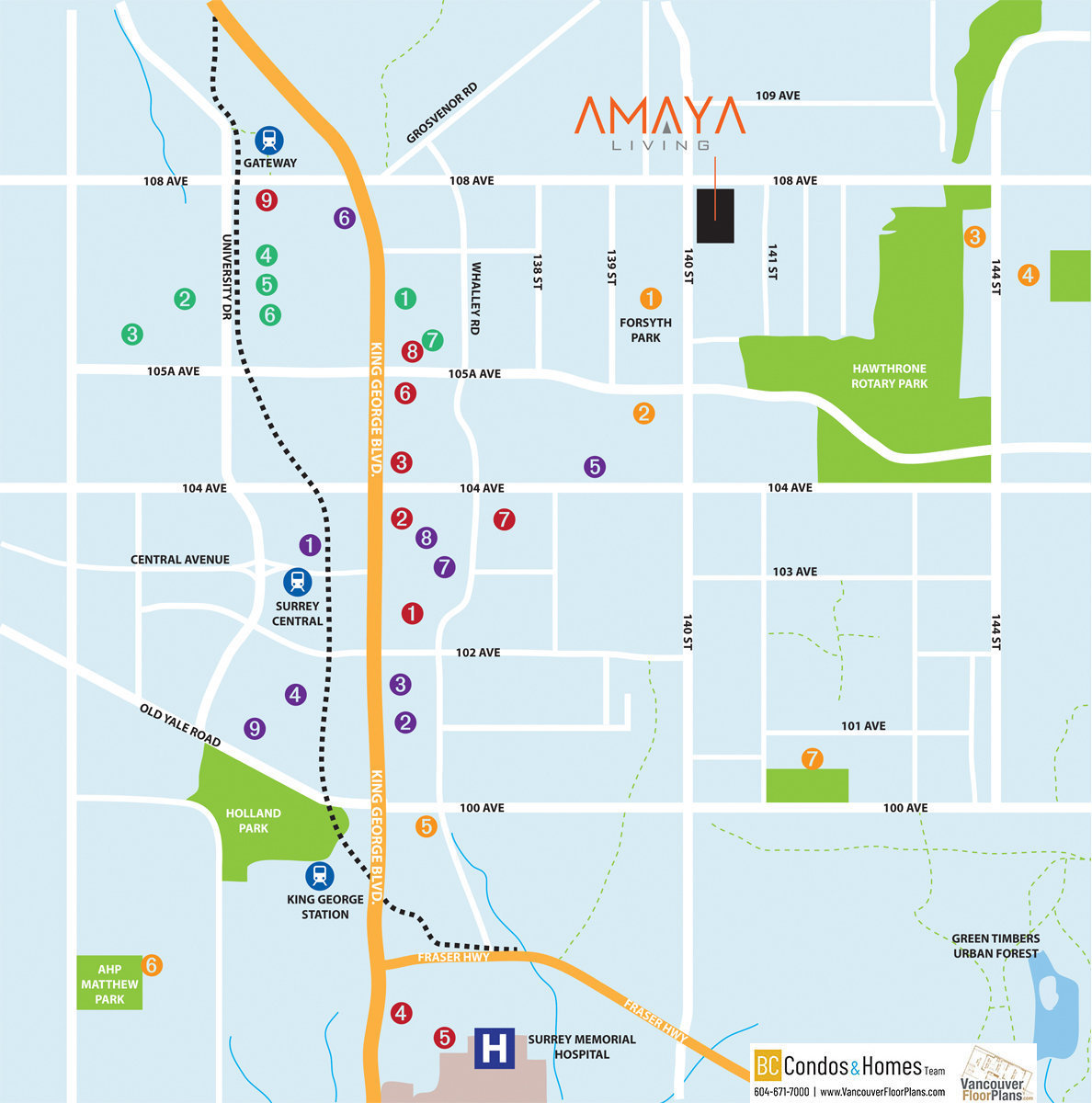 Amaya Living location map 1
