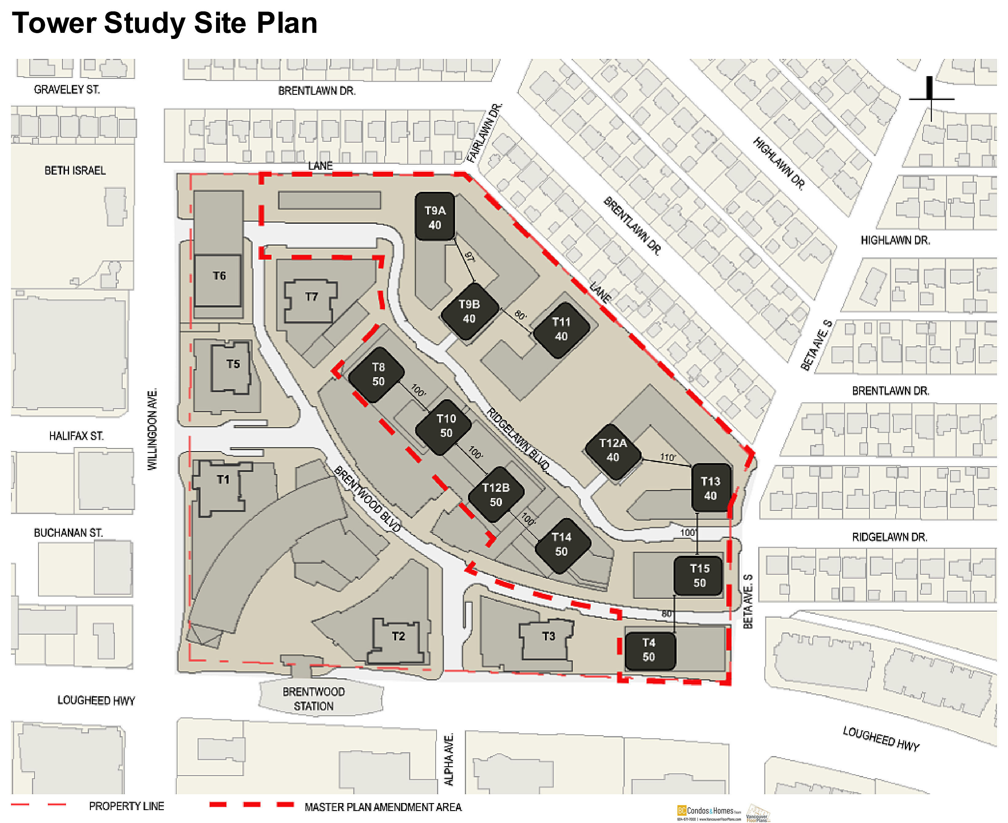 The Amazing Brentwood - Tower 1 location map 1
