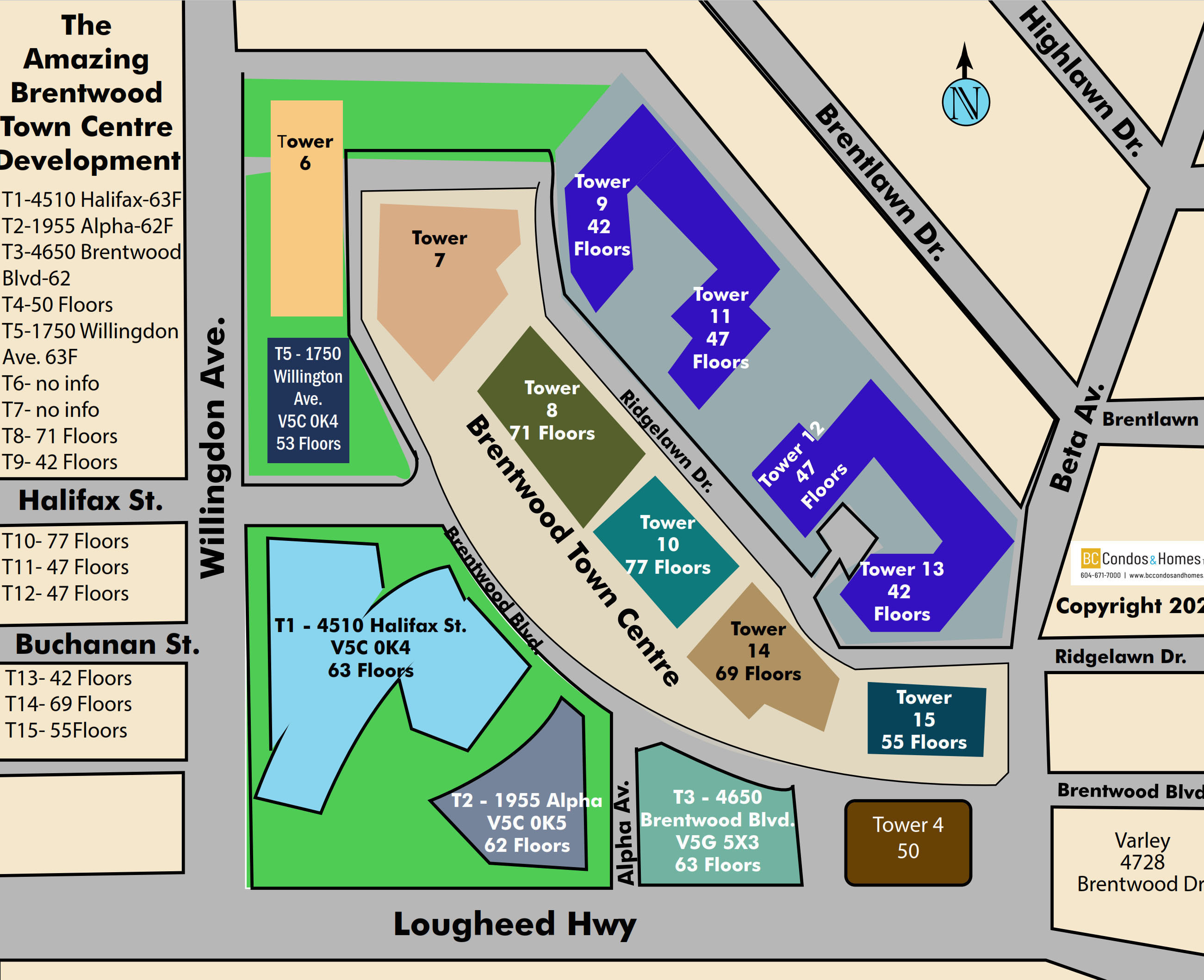 The Amazing Brentwood - Tower 2 location map 3