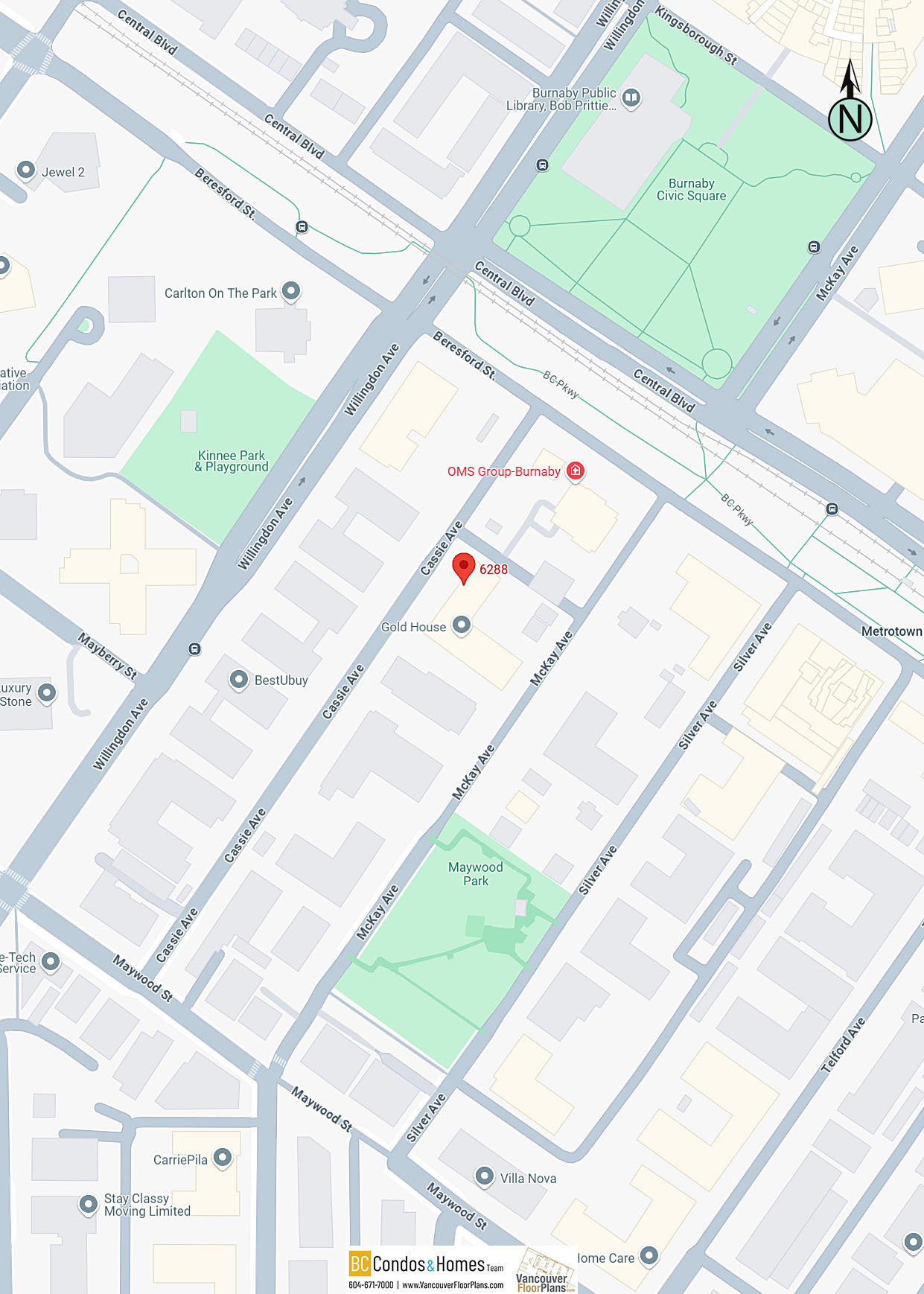 Gold House location map 3