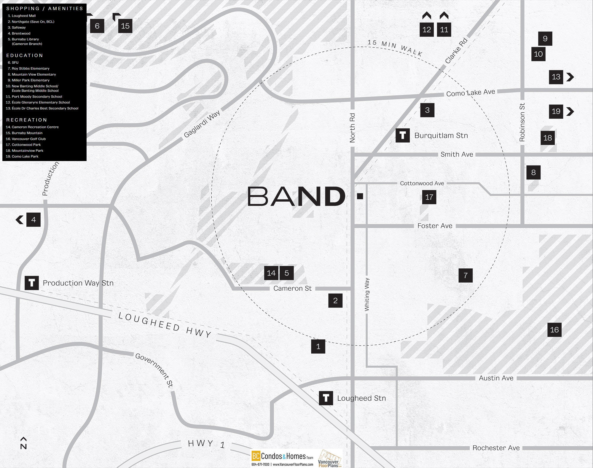 Band location map 1